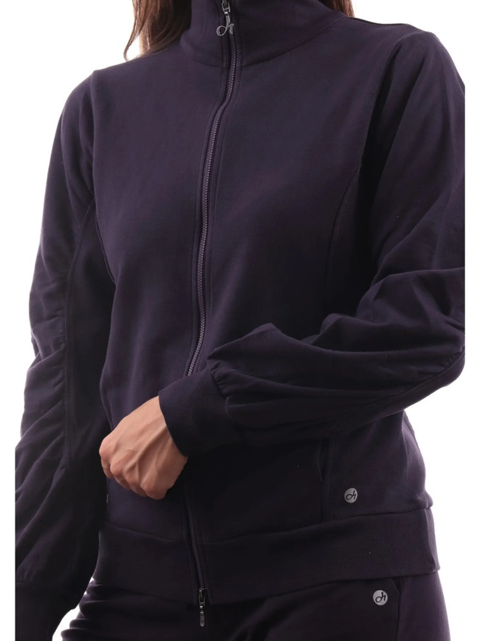 DEHA Felpe*Felpa Viola da Donna a collo alto Full Zip D93380
