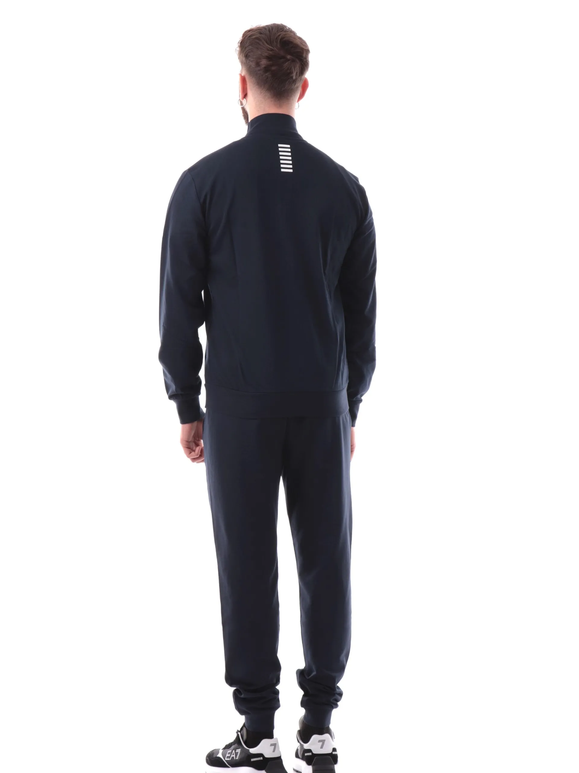 EMPORIO ARMANI 7 Felpe*Felpa Emporio Armani EA7 blu da uomo full zip 8NPM31PJVRZ