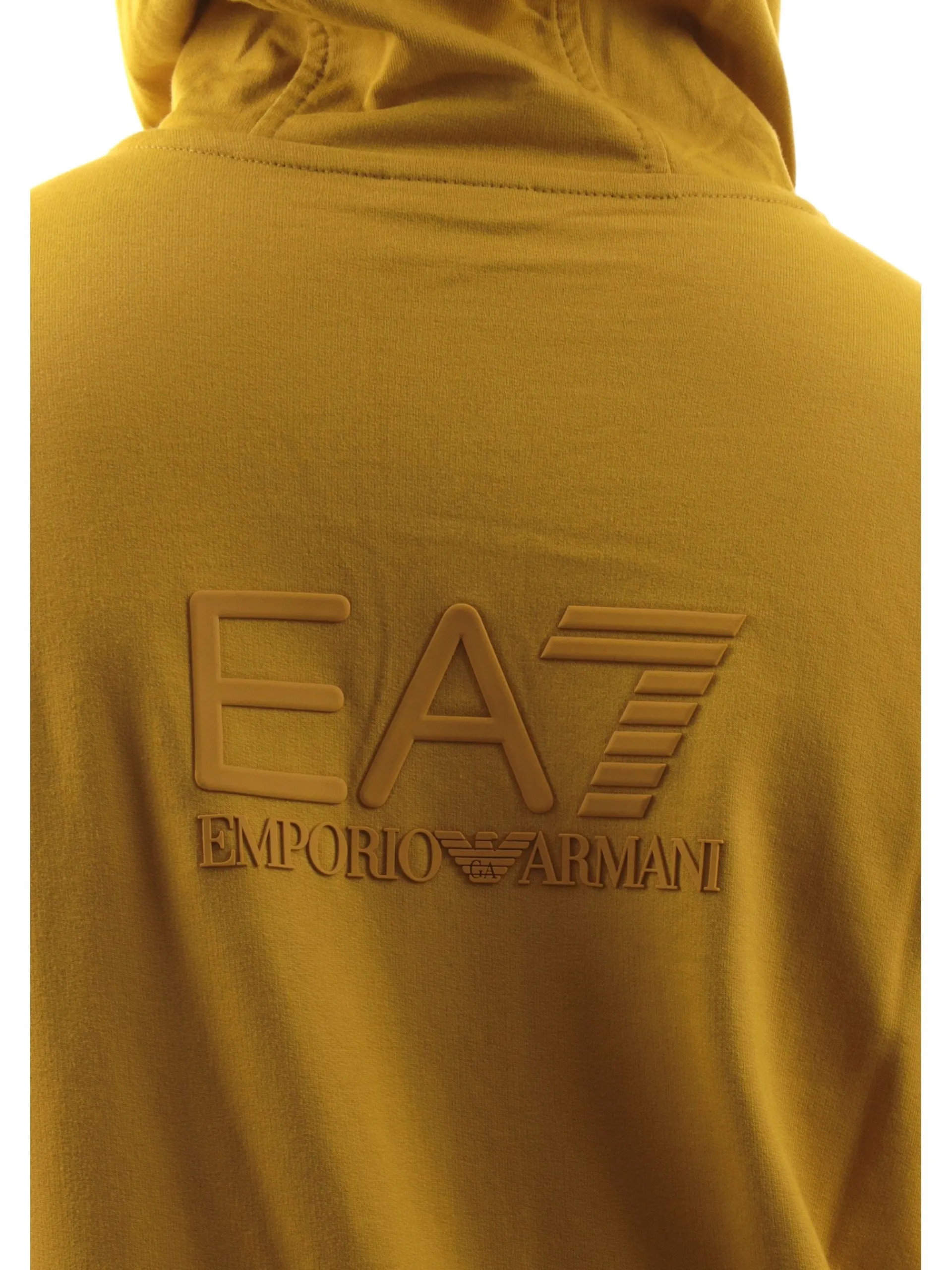 EMPORIO ARMANI 7 Felpe*Felpa Emporio Armani EA7 gialla da uomo full zip con cappuccio 7M000231AF13512