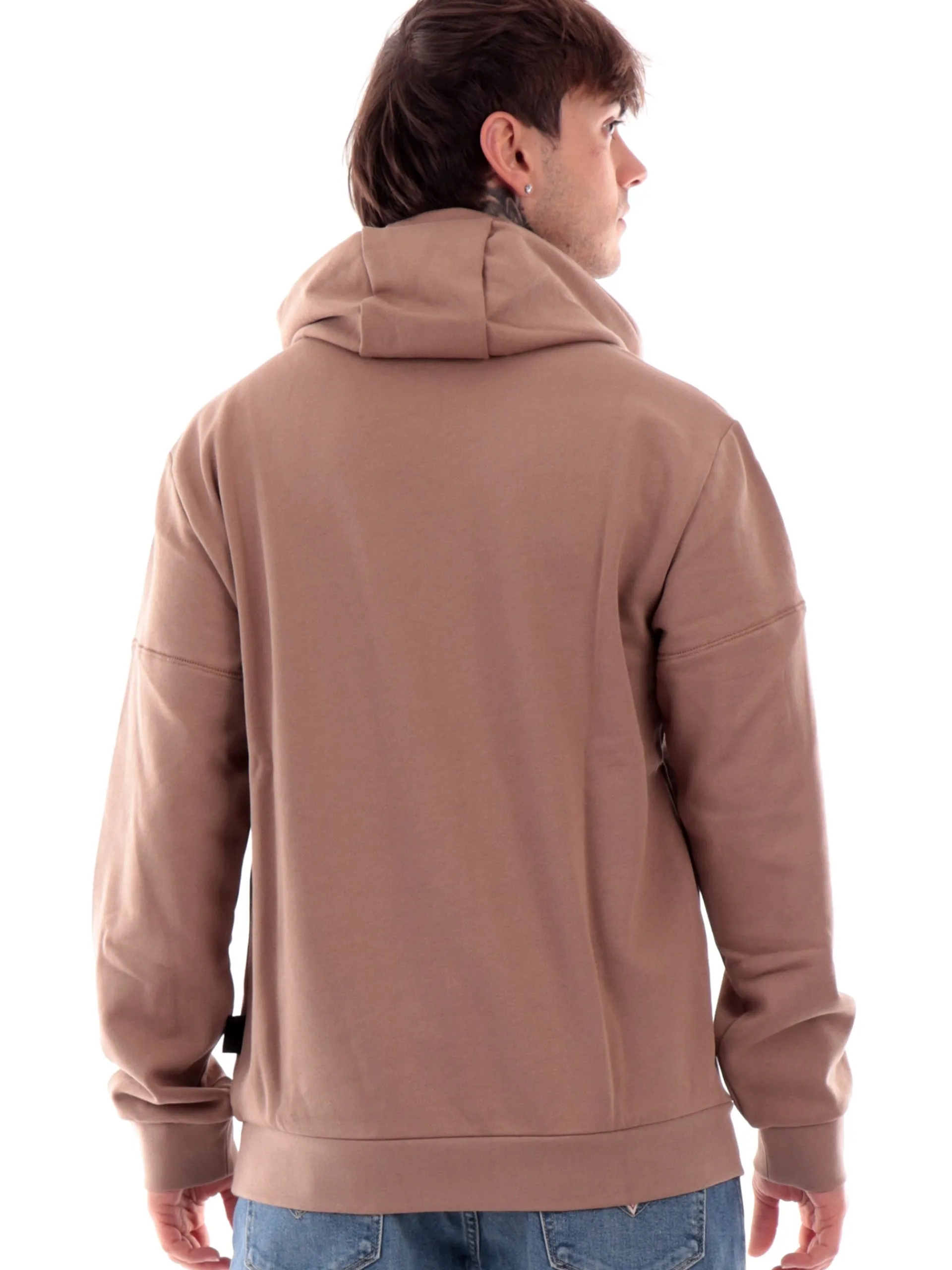 EMPORIO ARMANI 7 Felpe*Felpa Emporio Armani EA7 marrone da uomo con cappuccio 6DPM18PJVTZ