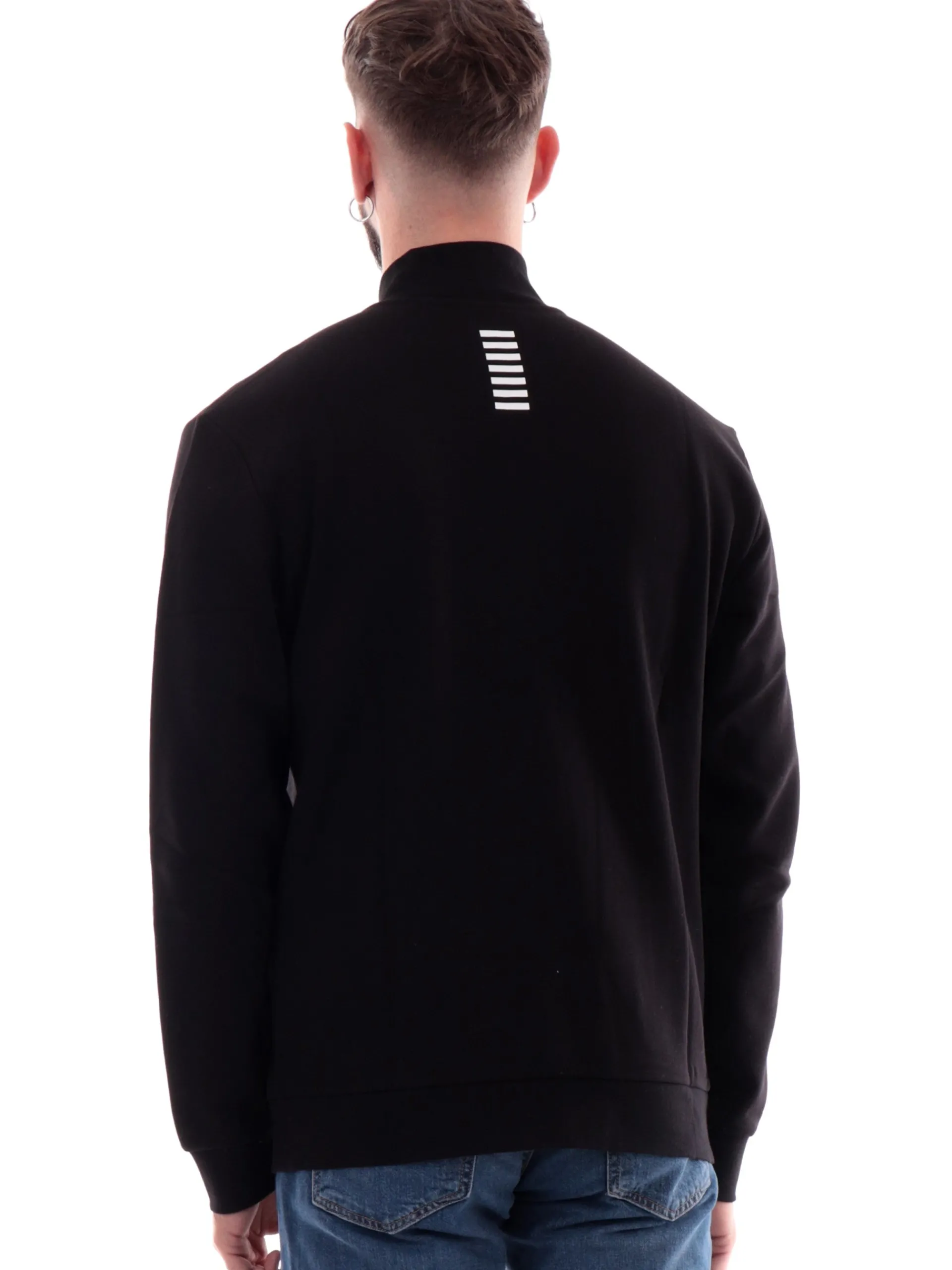 EMPORIO ARMANI 7 Felpe*Felpa Emporio Armani EA7 nera da uomo full zip 8NPM36PJVTZ