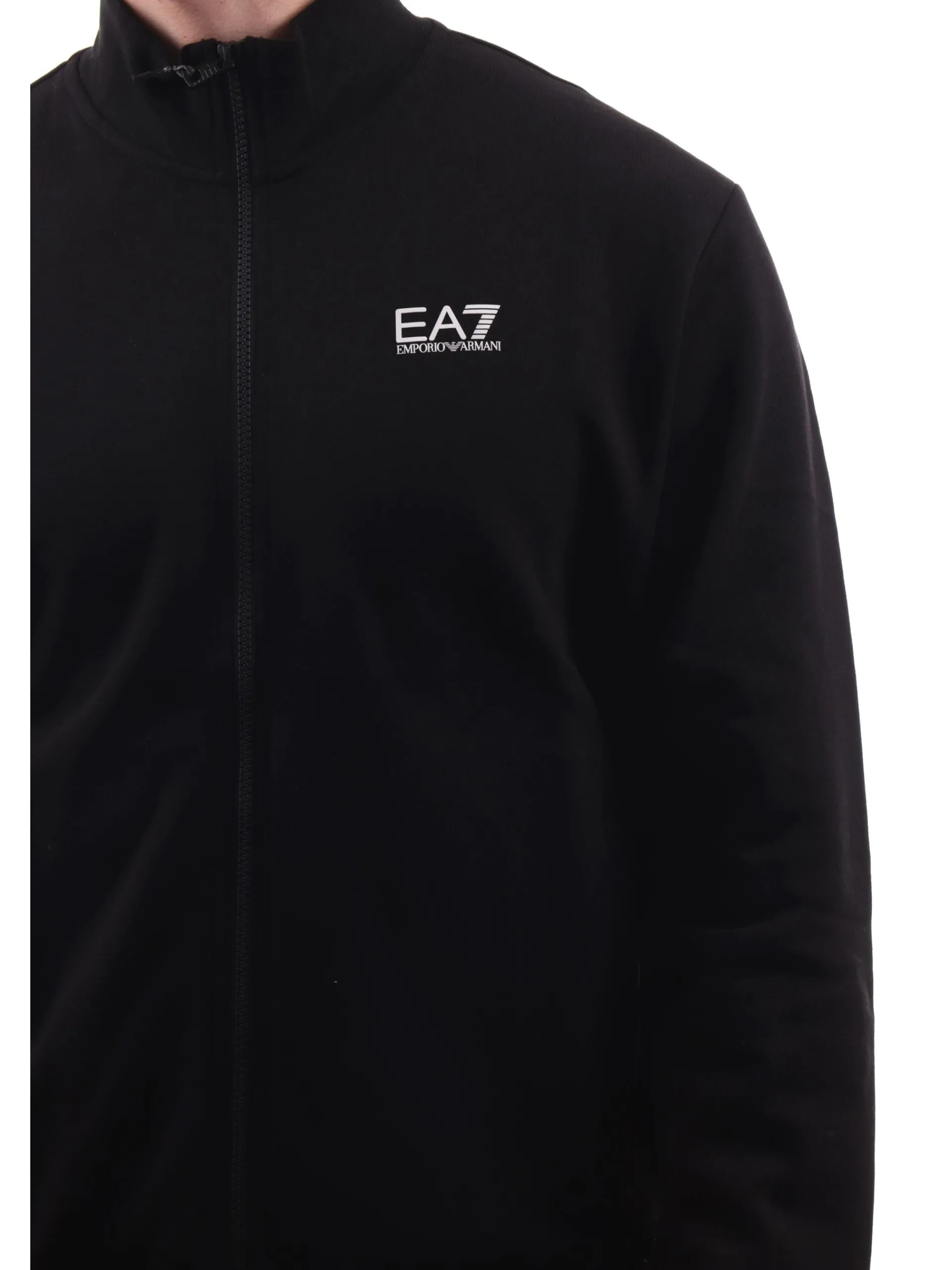 EMPORIO ARMANI 7 Felpe*Felpa Emporio Armani EA7 nera da uomo full zip 8NPM36PJVTZ