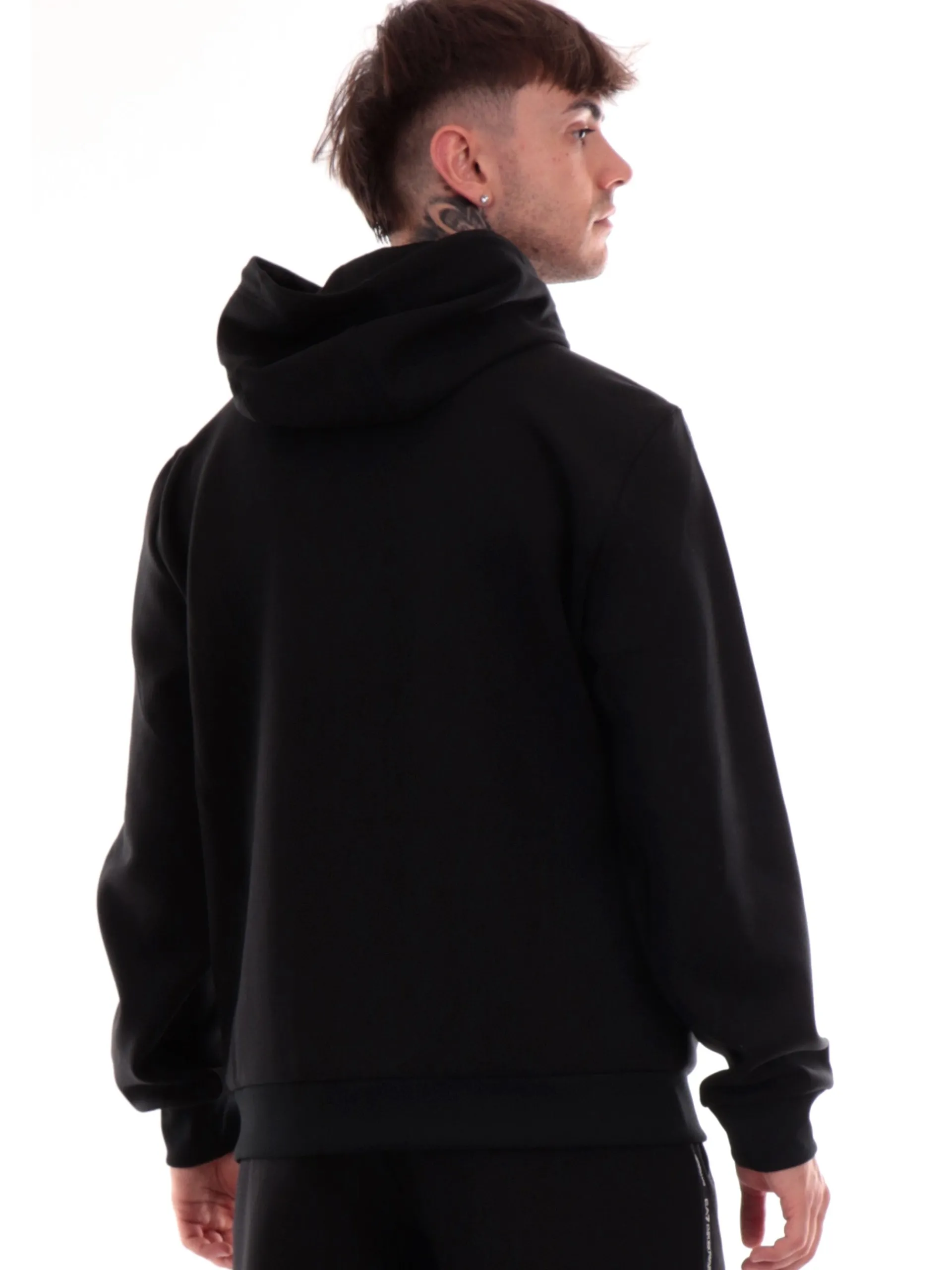 EMPORIO ARMANI 7 Felpe*Felpa Emporio Armani EA7 nera da uomo full zip 6DPM91PJZZZ