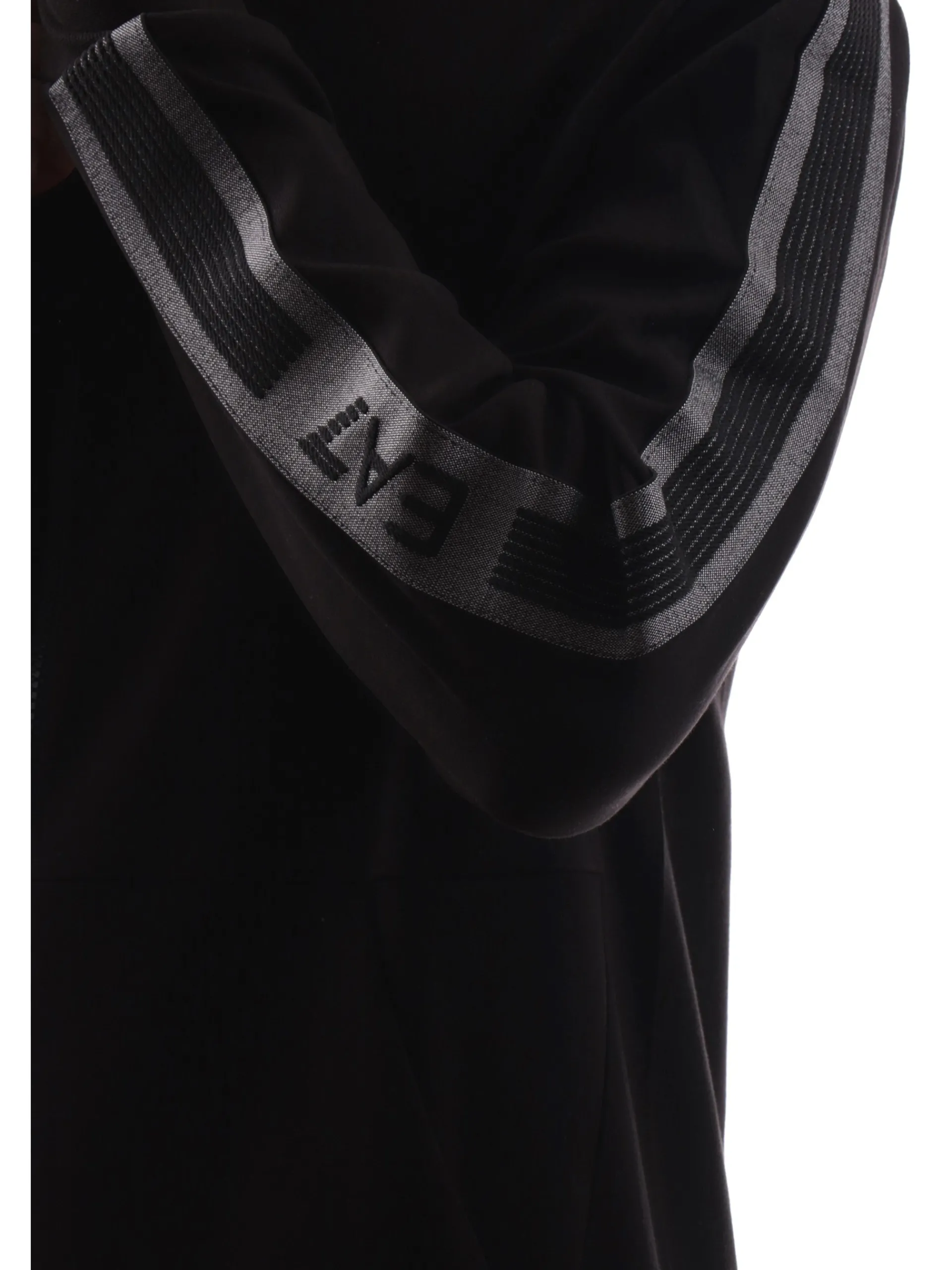 EMPORIO ARMANI 7 Felpe*Felpa Emporio Armani EA7 nero da uomo bande logate con cappuccio 7M000142AF126