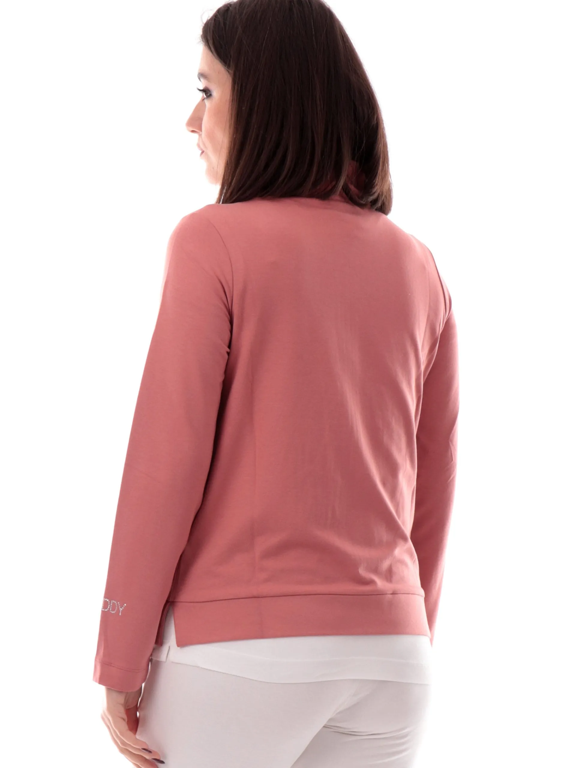 FREDDY Felpe*Felpa rosa da donna full zip logo con strass S25WCXS3
