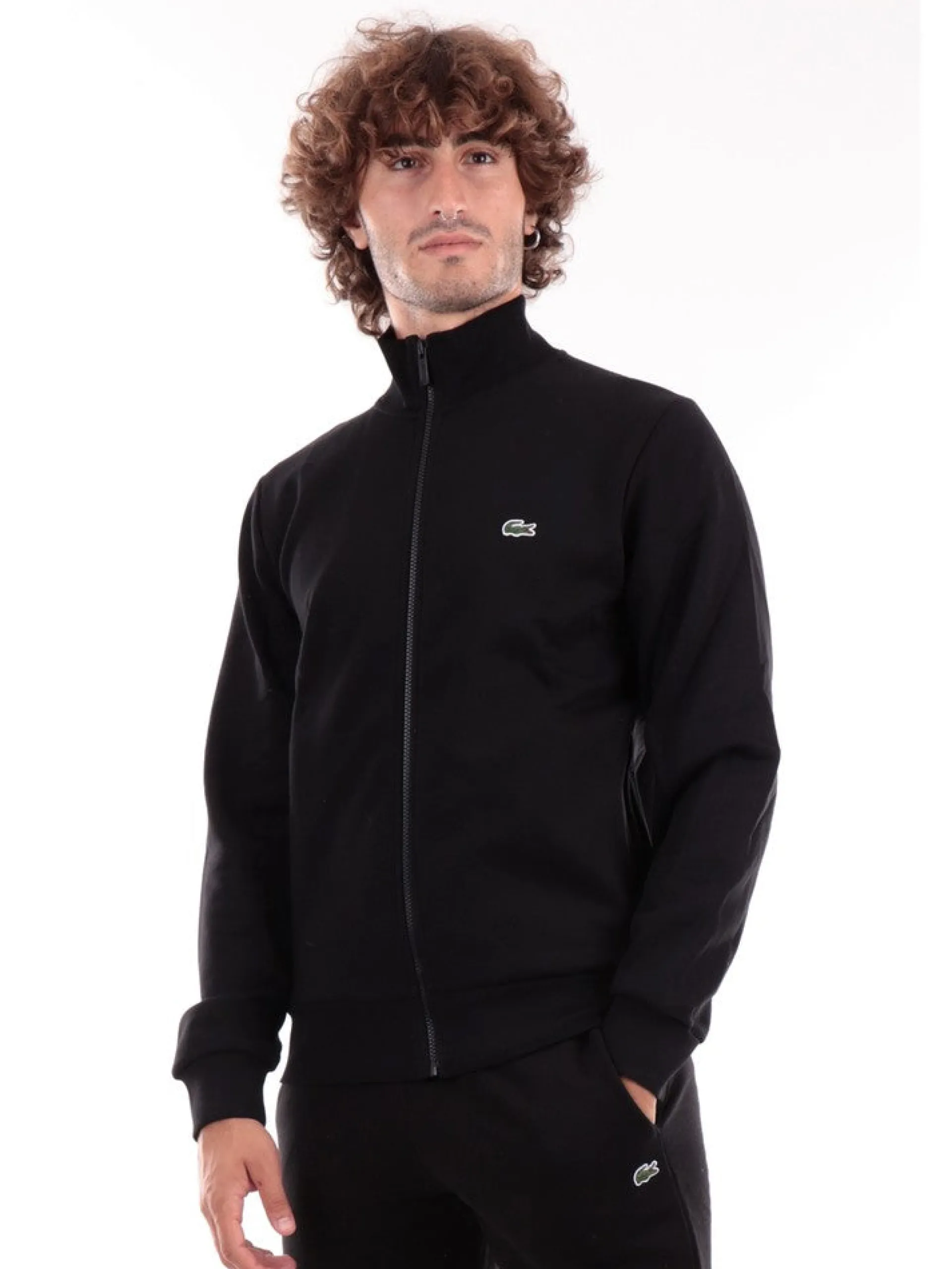 LACOSTE Felpe*Felpa nera da uomo SH9622