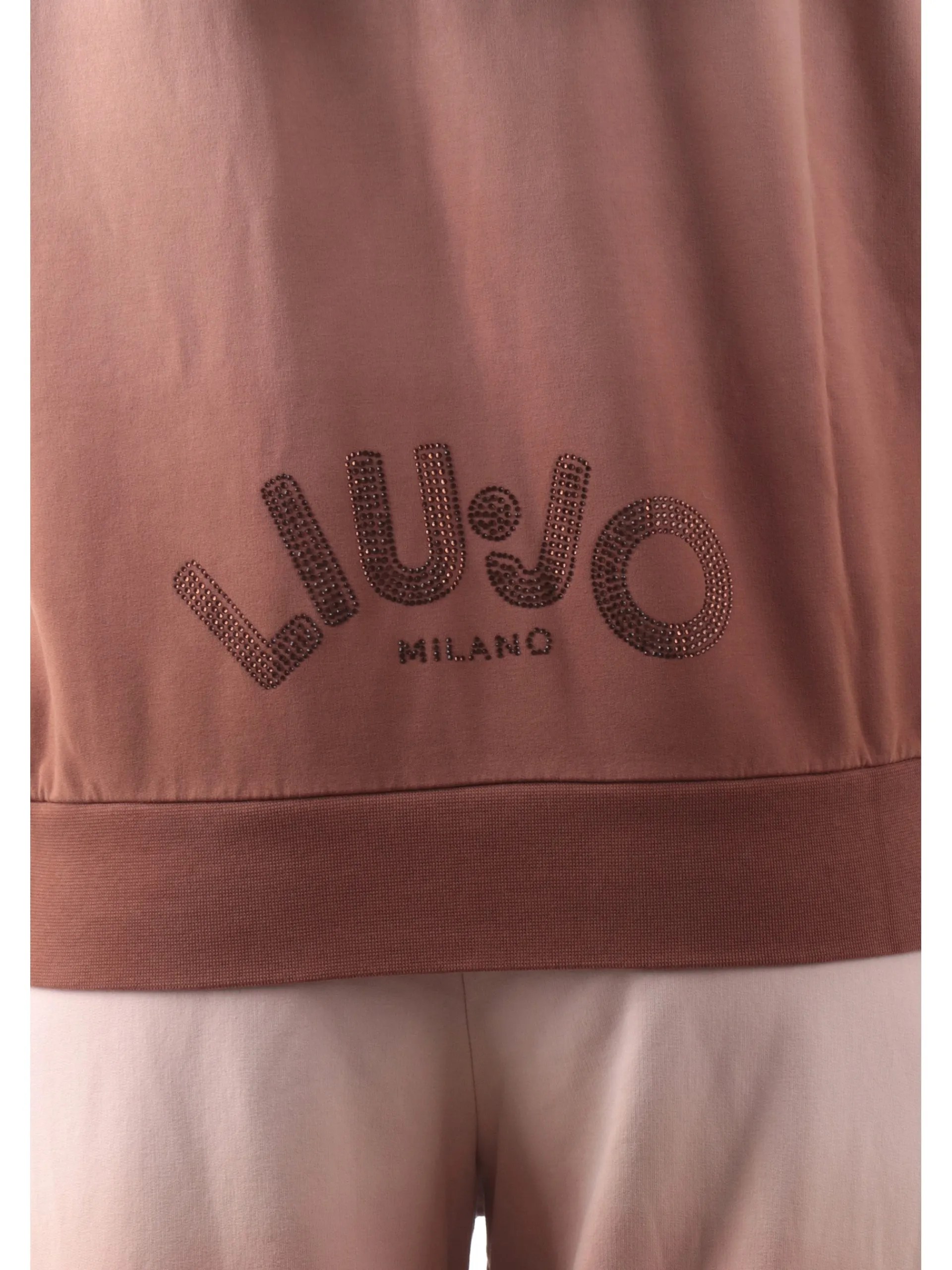LIU JO SPORT Felpe*Felpa Liu Jo rosa cipria da donna full zip con cappuccio TA5113FS090