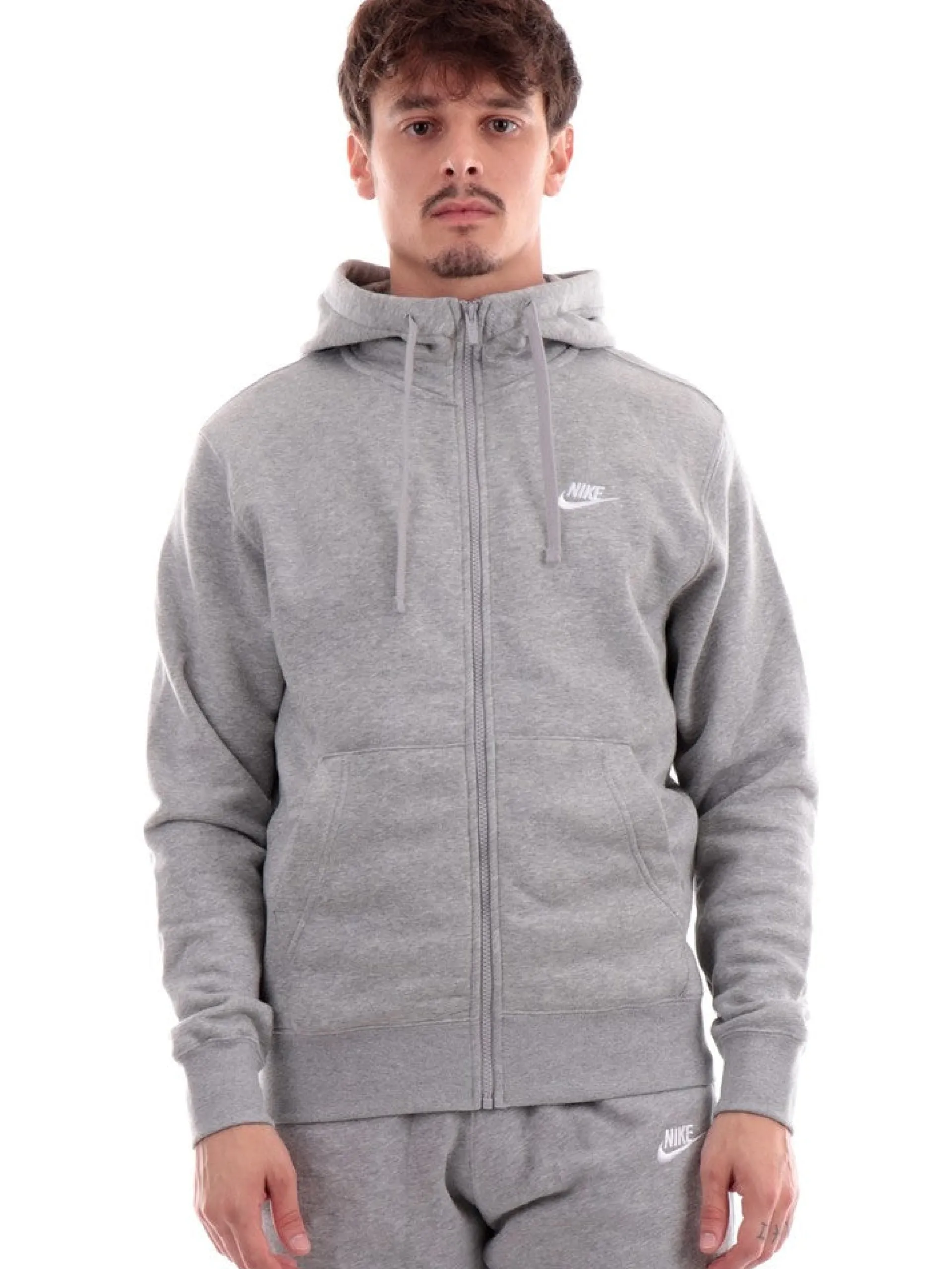 NIKE Felpe*Felpa grigia da uomo full zip BV2645