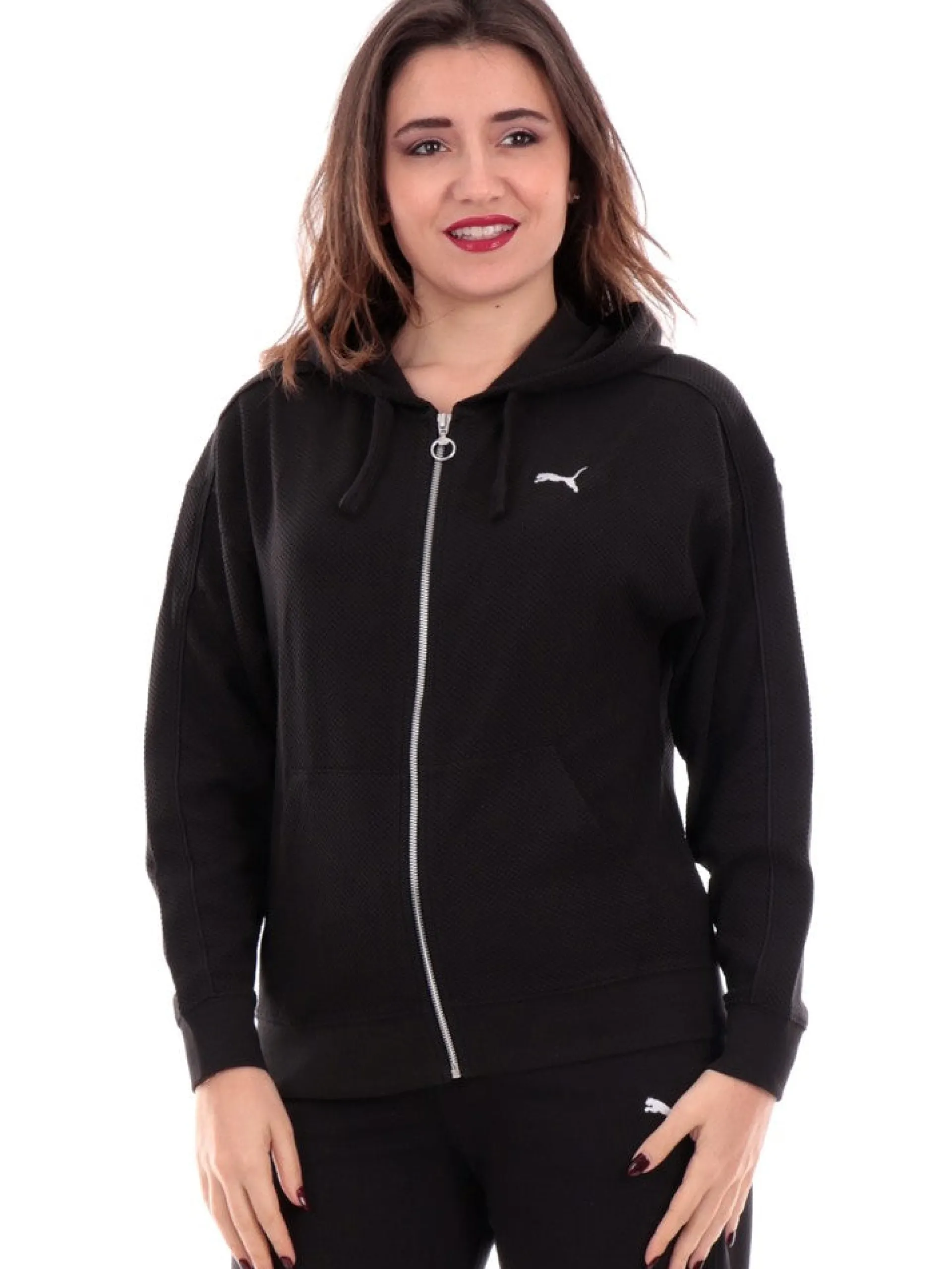 PUMA Felpe*Felpa nera da donna 677882
