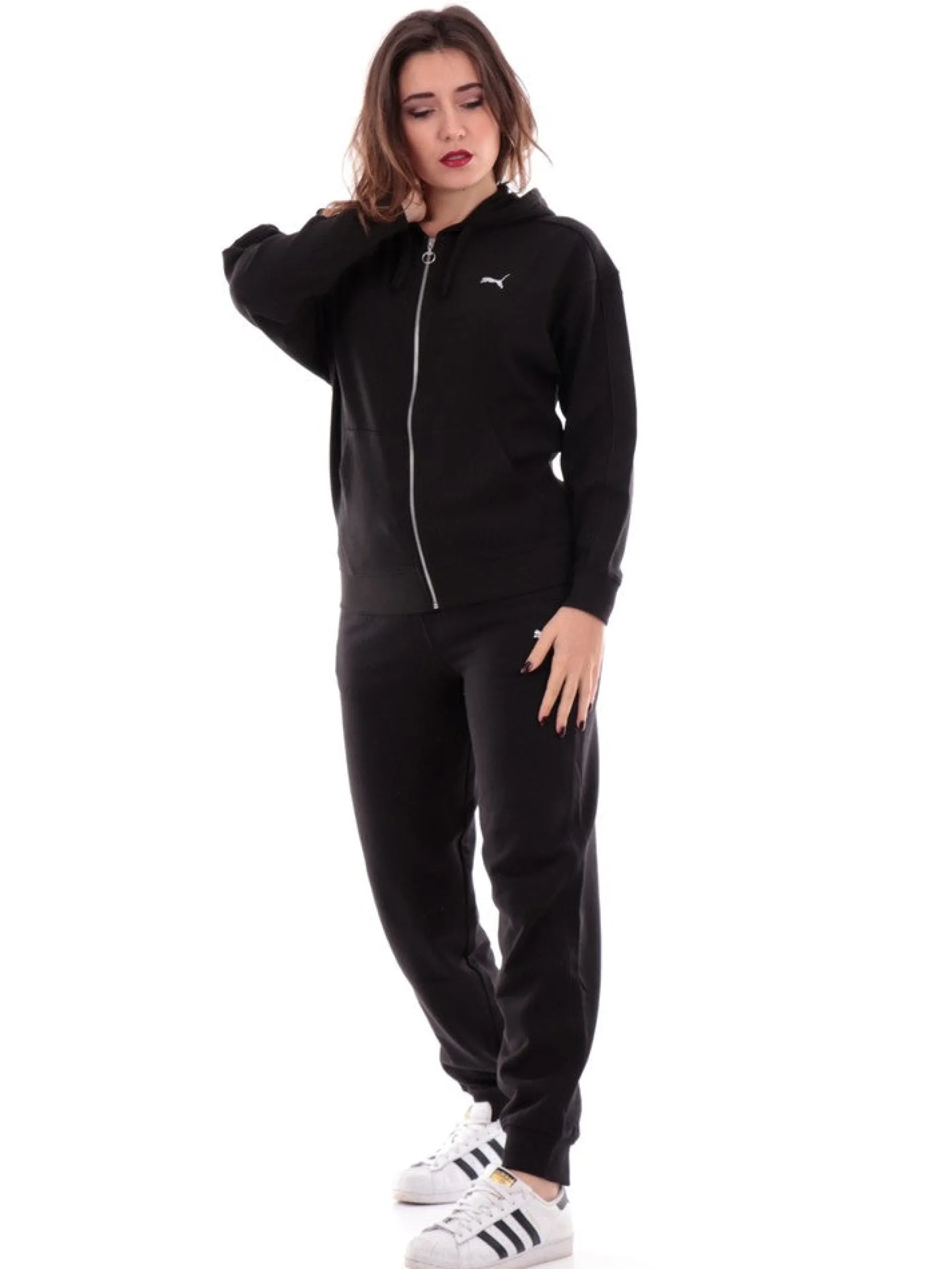PUMA Felpe*Felpa nera da donna 677882