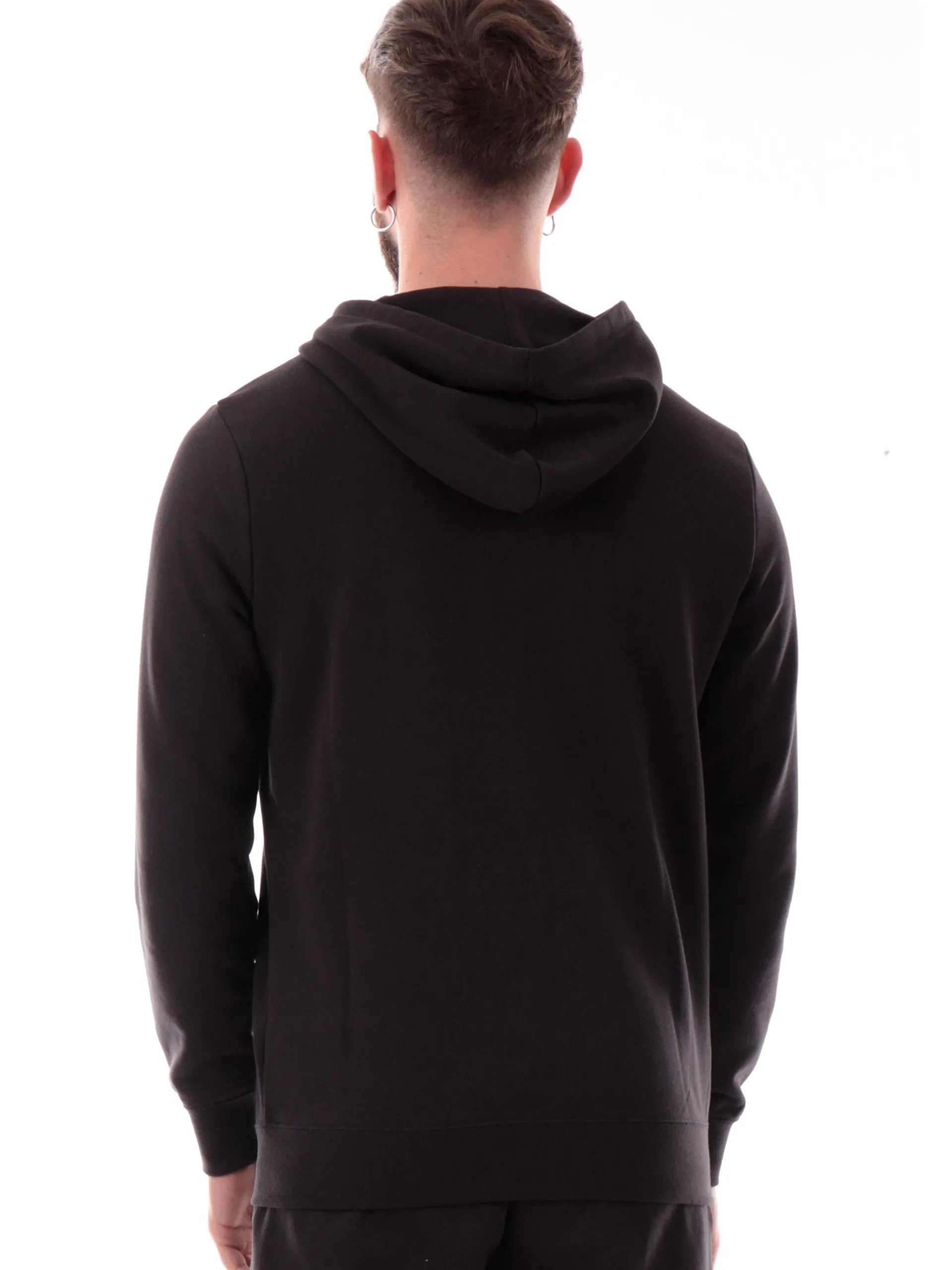 PUMA Felpe*Felpa nera da uomo full zip con cappuccio logo lato cuore 688910