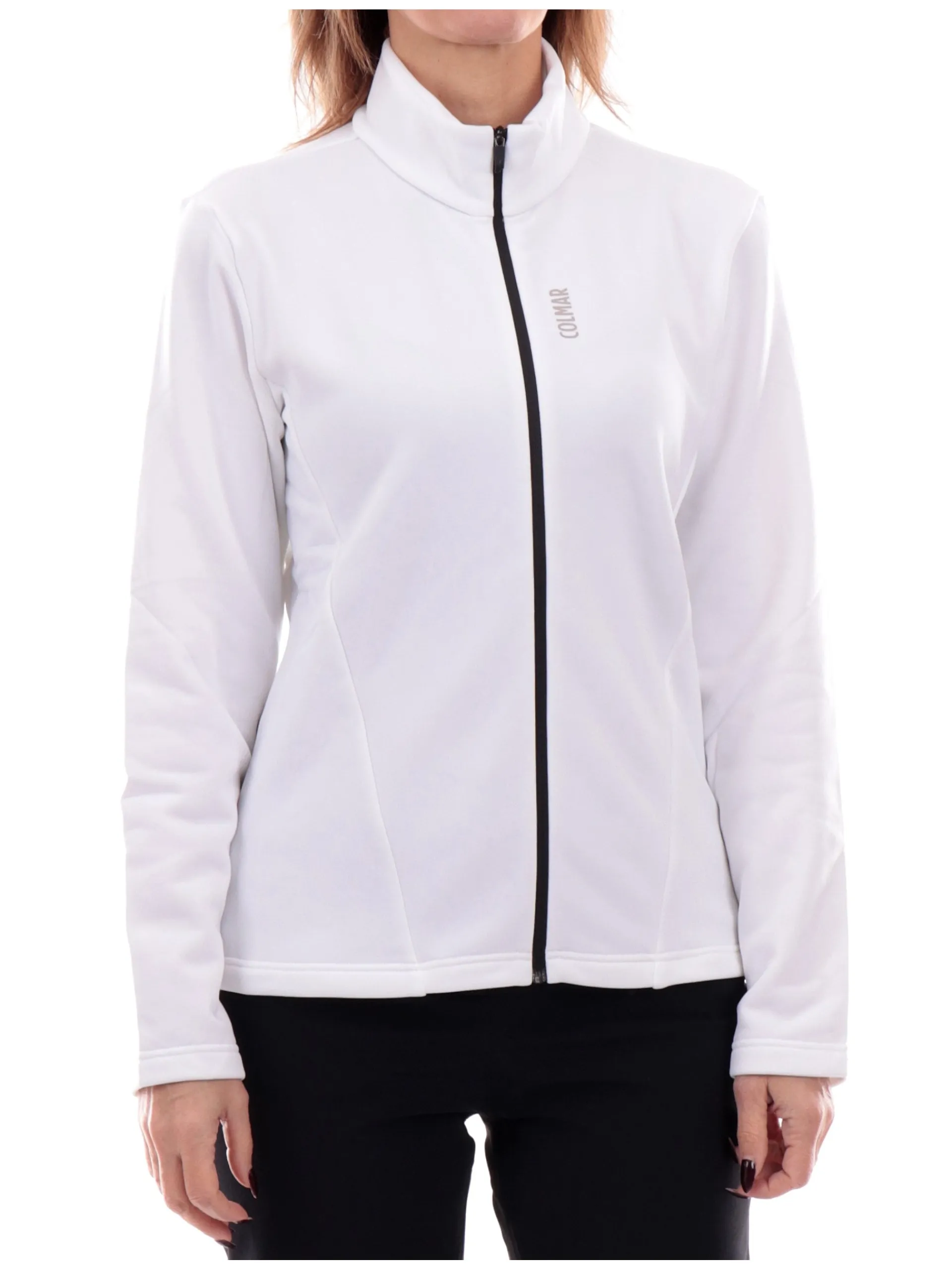 COLMAR NEVE E OUTDOOR Abbigliamento|Maglie*Felpa sci Colmar bianca da donna con chiusura full zip 93355WU