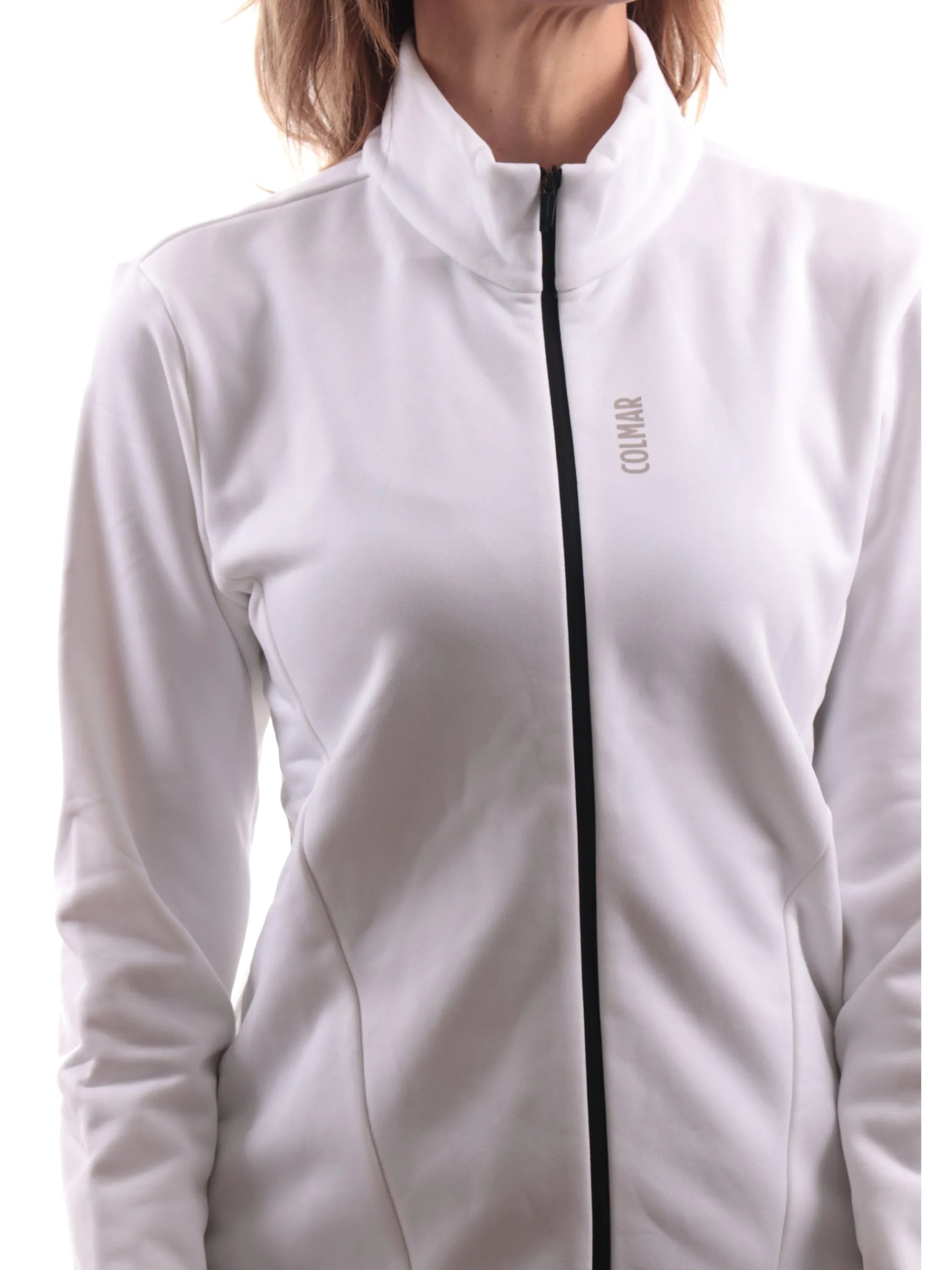 COLMAR NEVE E OUTDOOR Abbigliamento|Maglie*Felpa sci Colmar bianca da donna con chiusura full zip 93355WU