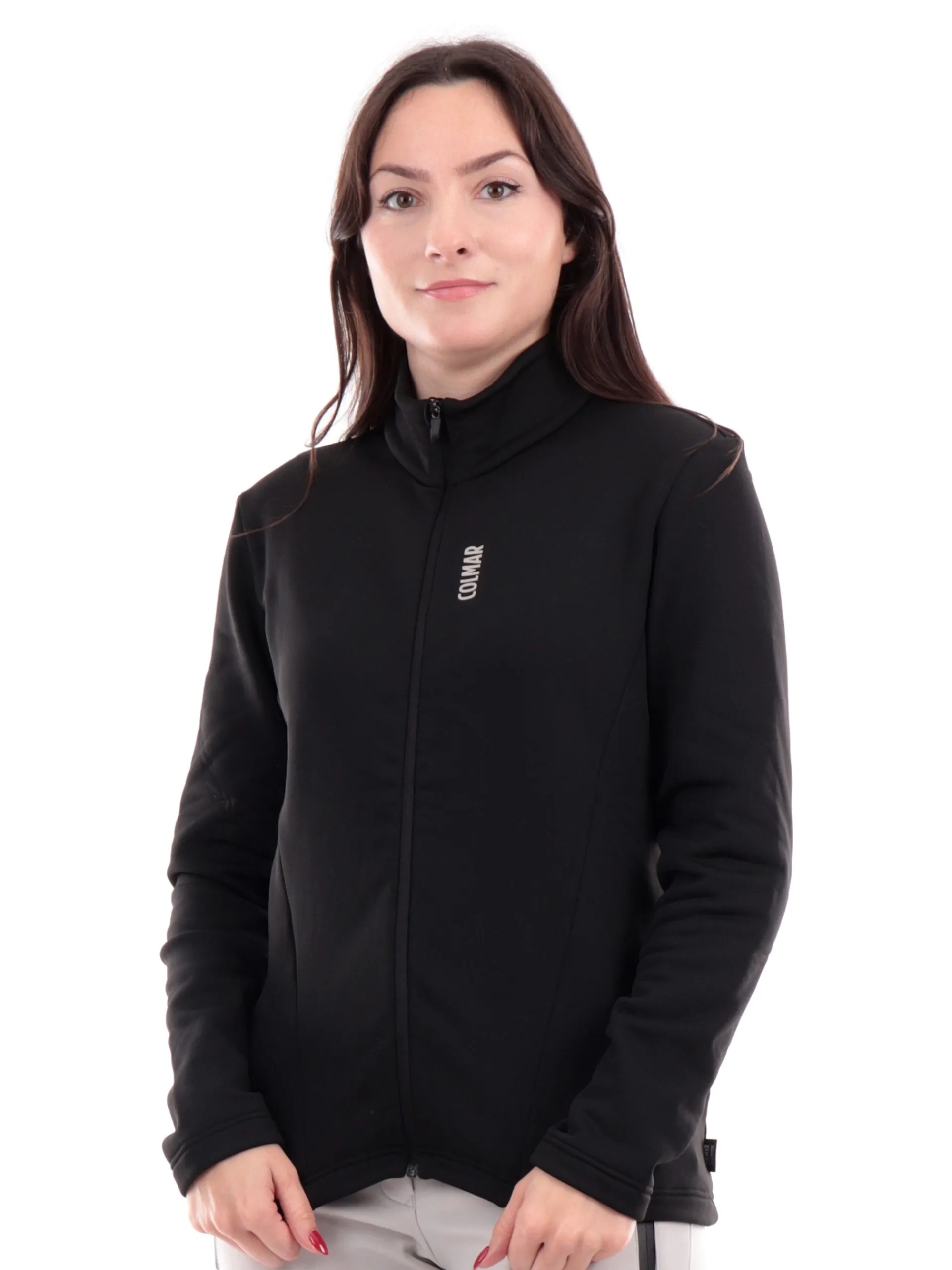 COLMAR NEVE E OUTDOOR Abbigliamento|Maglie*Felpa sci Colmar nera da donna con chiusura full zip 93355WU