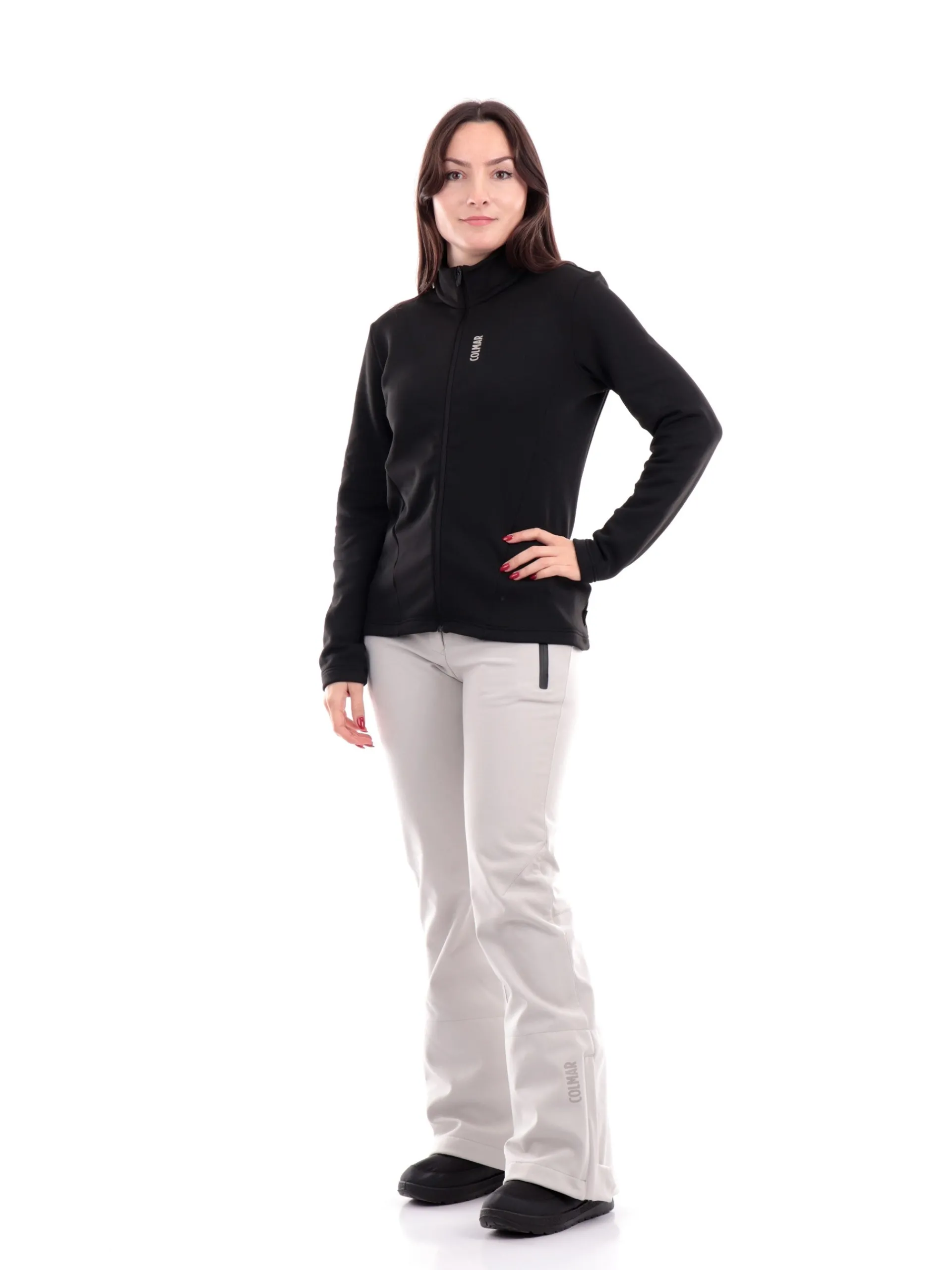 COLMAR NEVE E OUTDOOR Abbigliamento|Maglie*Felpa sci Colmar nera da donna con chiusura full zip 93355WU