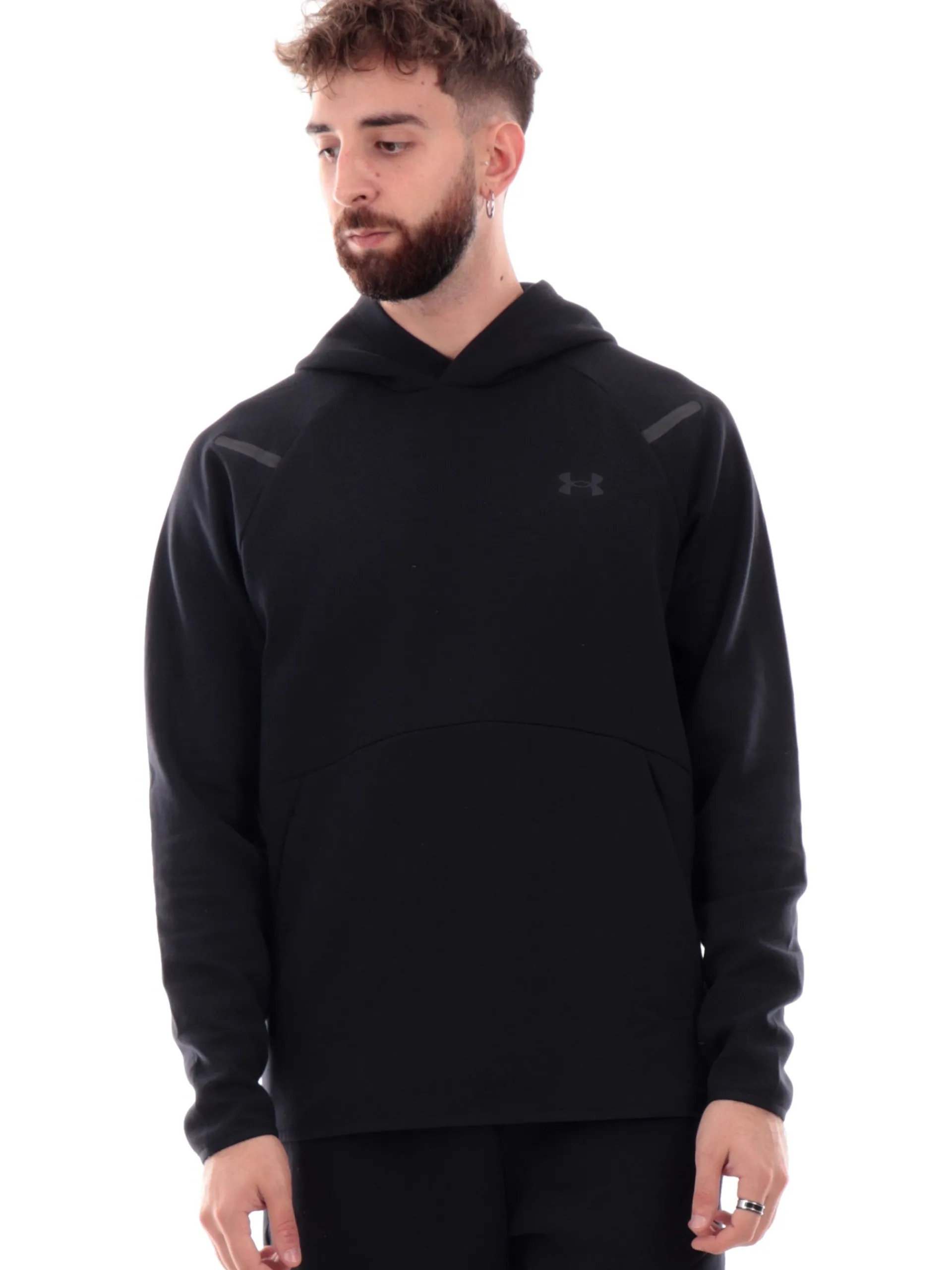 UNDER ARMOUR Felpe*Felpa nera da uomo con cappuccio Unstoppable Fleece 13893500