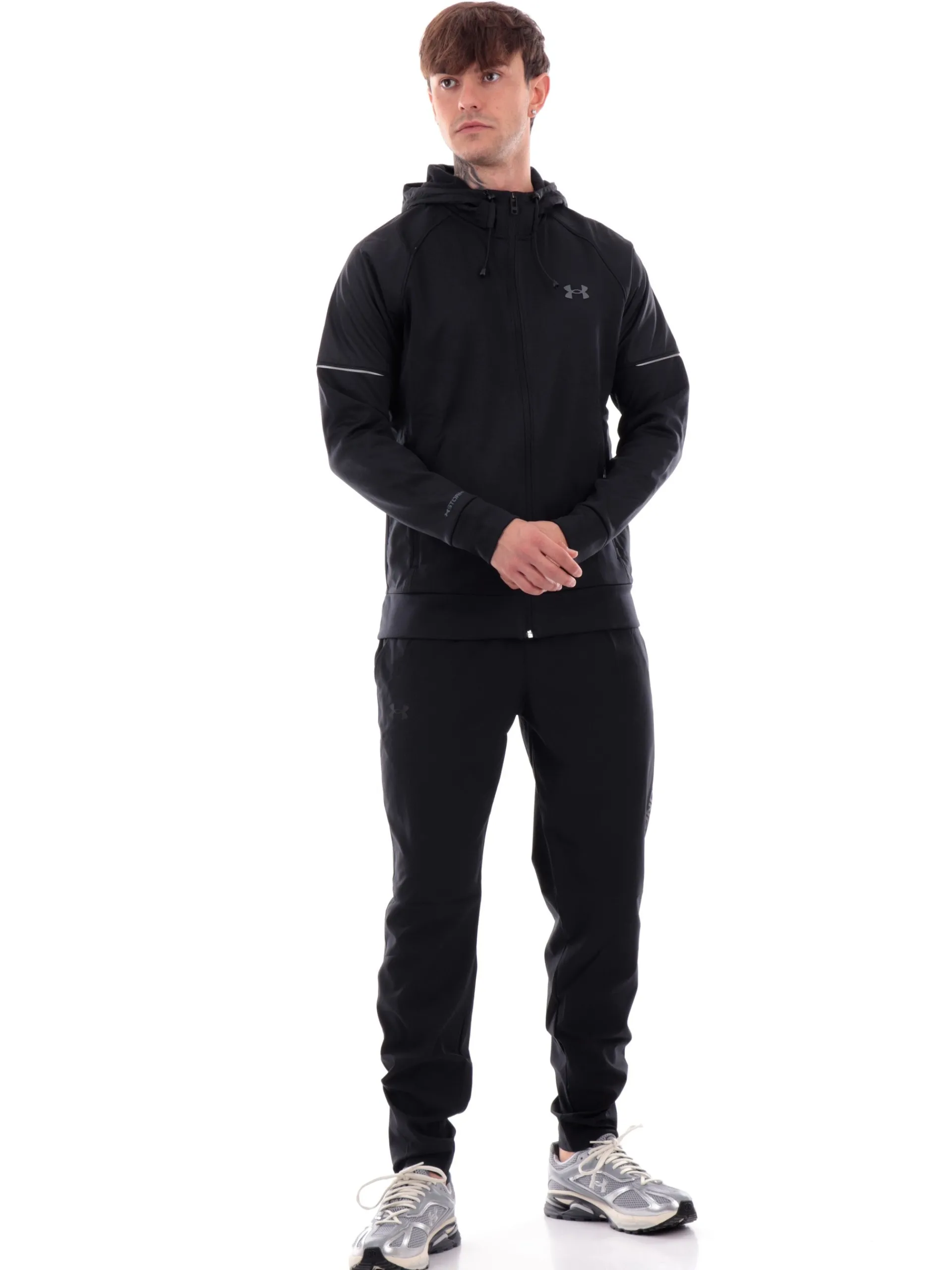 UNDER ARMOUR Felpe*Felpa Storm nera da uomo full zip con cappuccio 13737810