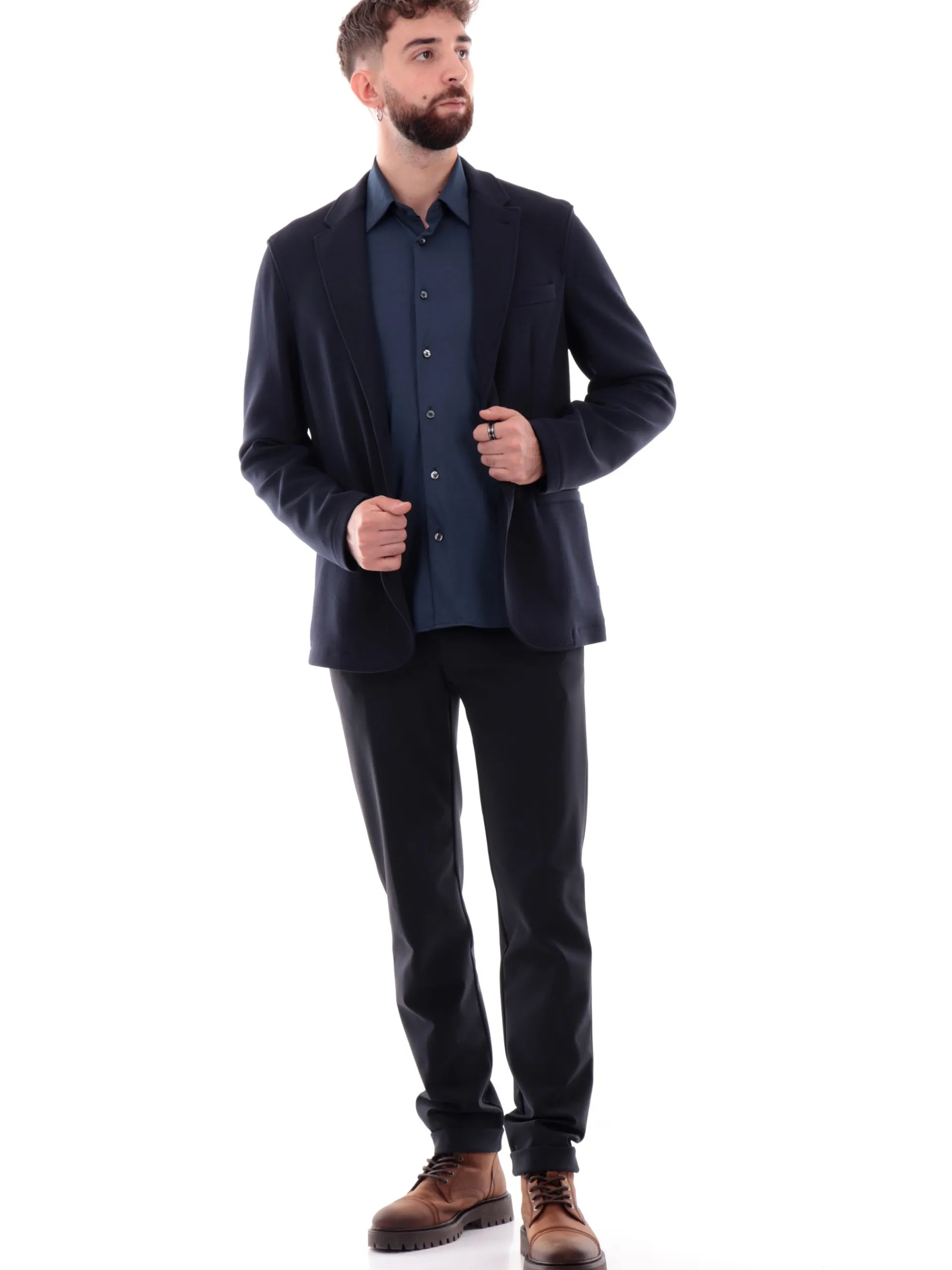 ARMANI EXCHANGE Giacche*Giacca AX blu da uomo elegante in cotone 6DZGJAZJNKZ