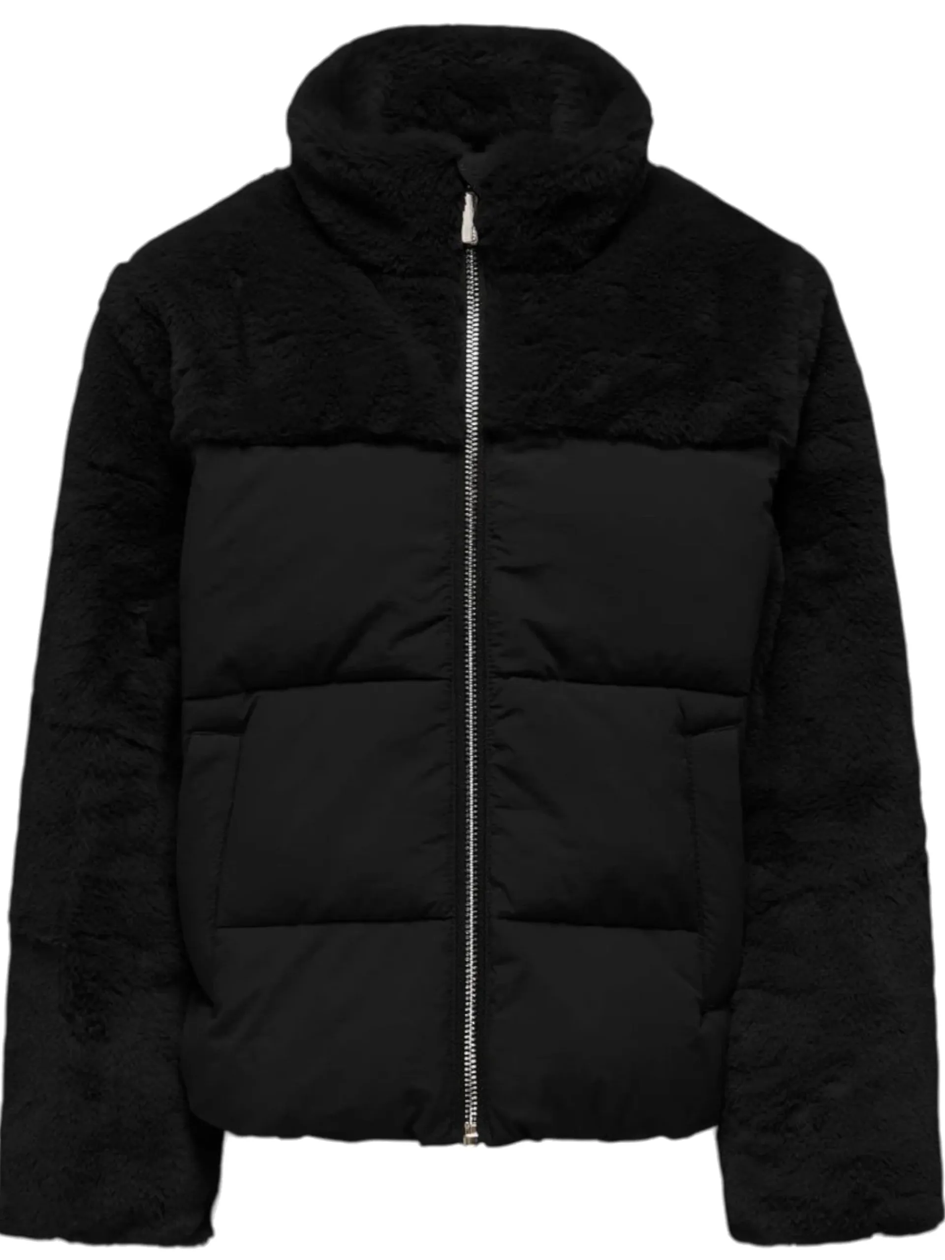 ONLY Capispalla*Giacca bambina nera inserto pelliccia eco 15324627