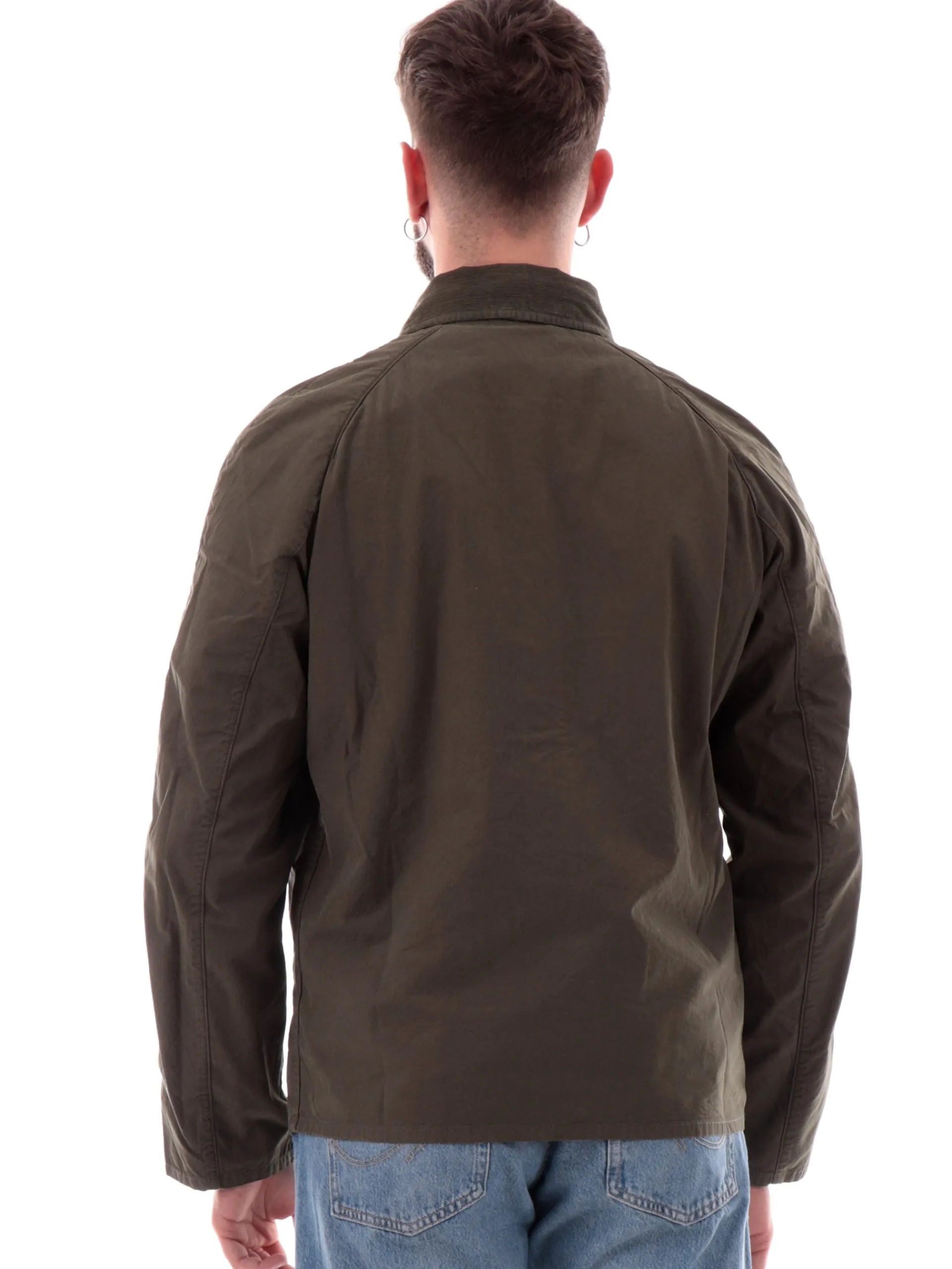BARBOUR Giubbini*Giacca Tracker verde da uomo full zip Casual MCA0978