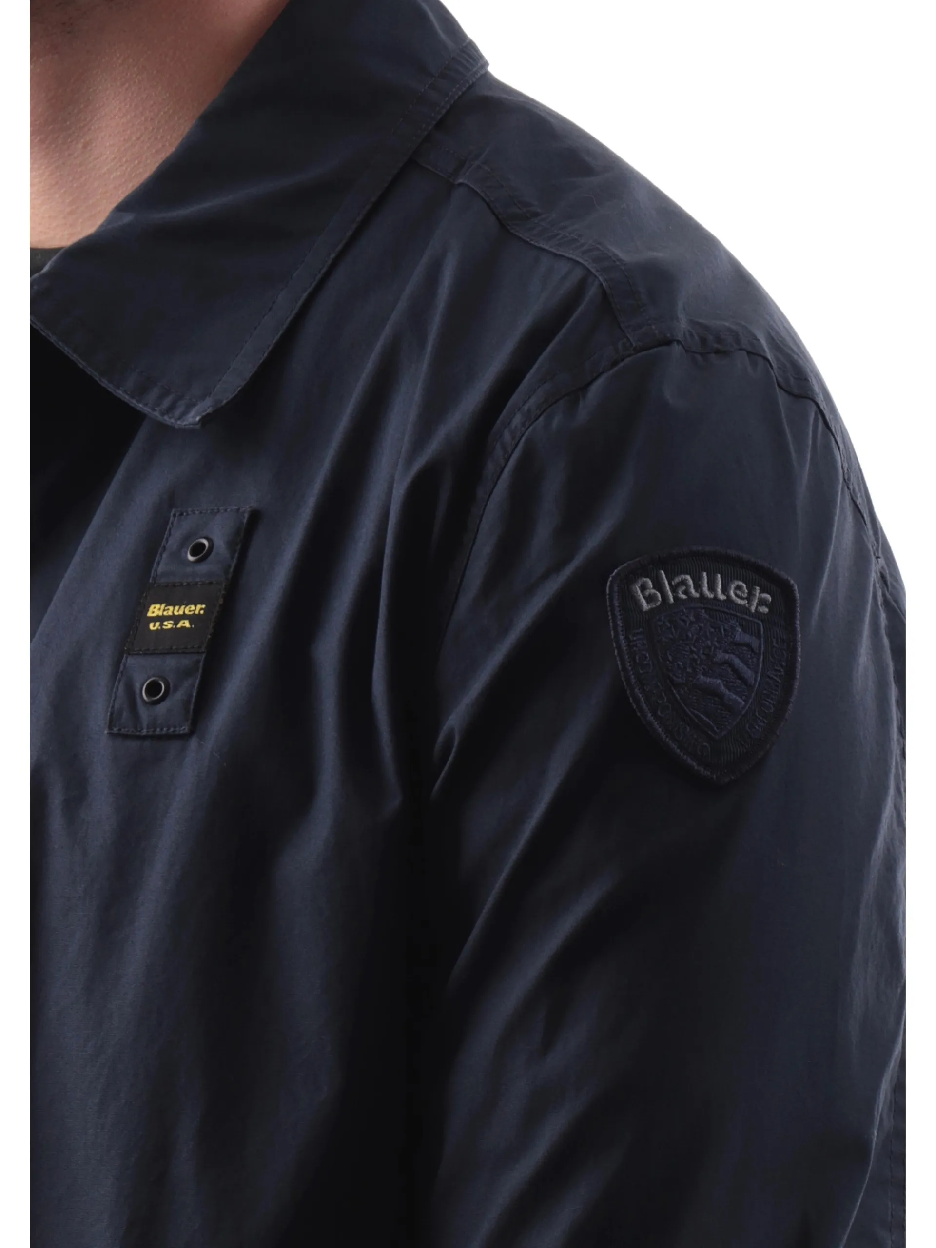 BLAUER Giubbini*Giacca blu da uomo con tasconi e colletto alla francese C04176006854