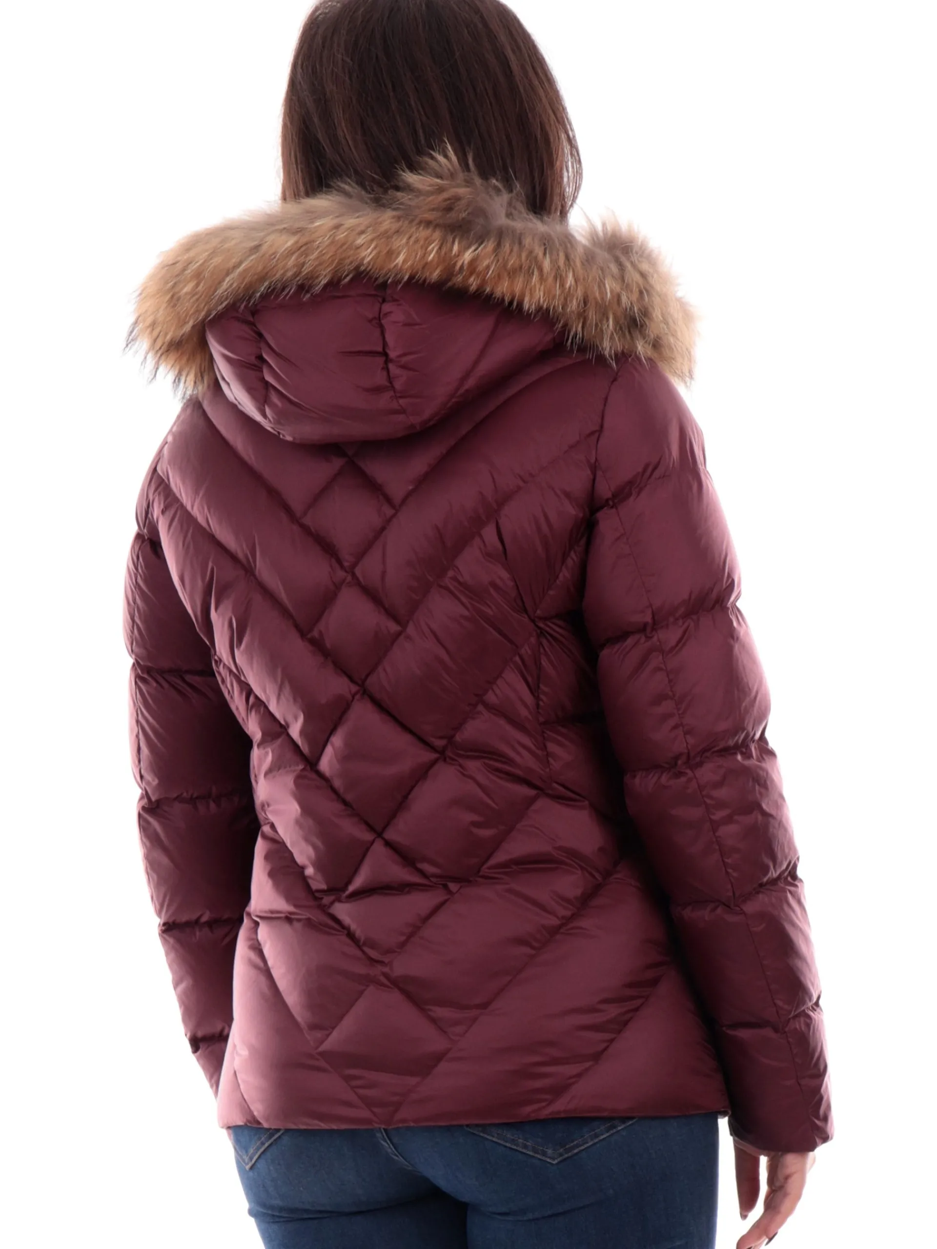 BLAUER Giubbini*Giacca bordeaux da donna con pelliccia Corto C03051006047