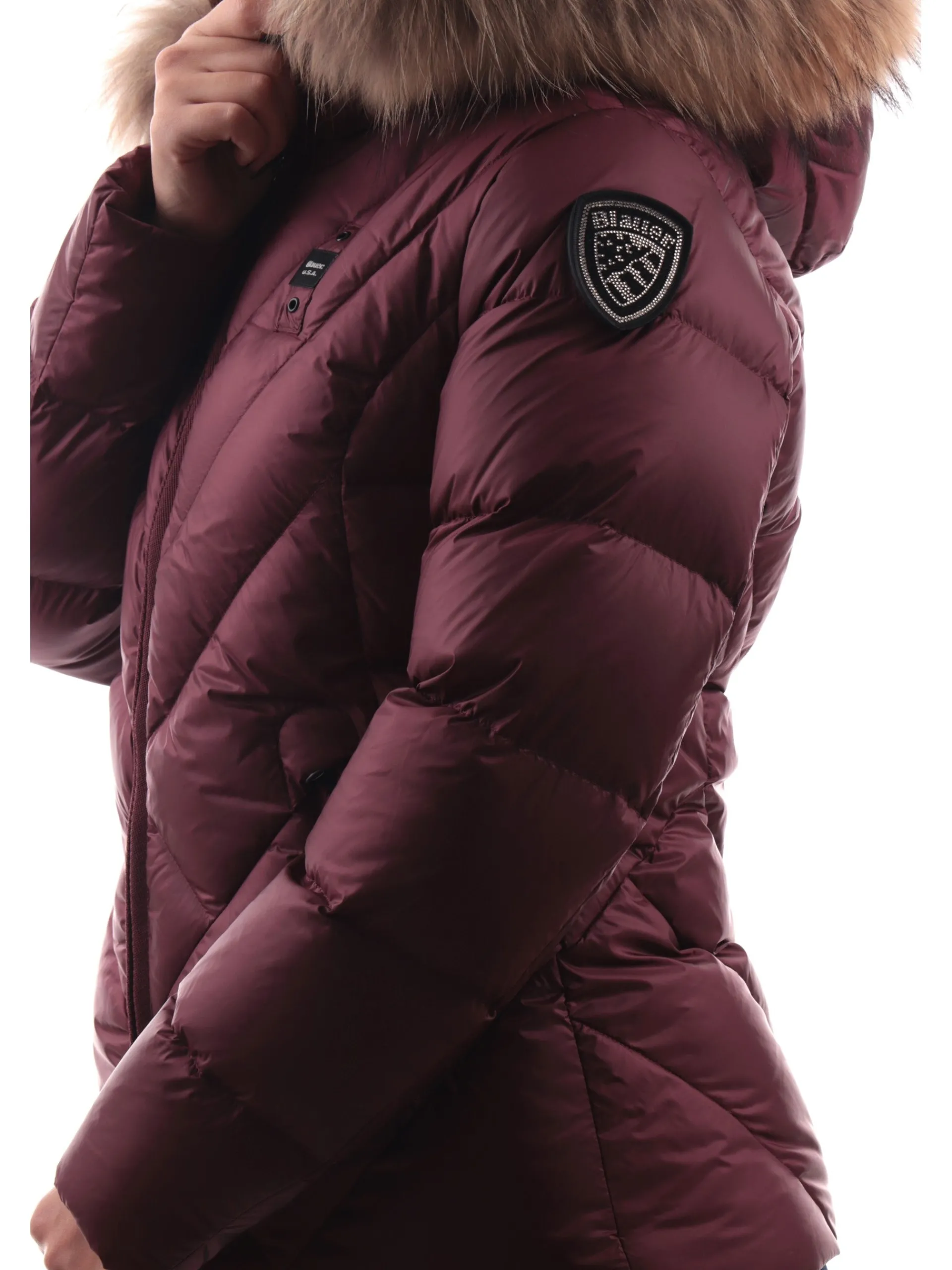BLAUER Giubbini*Giacca bordeaux da donna con pelliccia Corto C03051006047