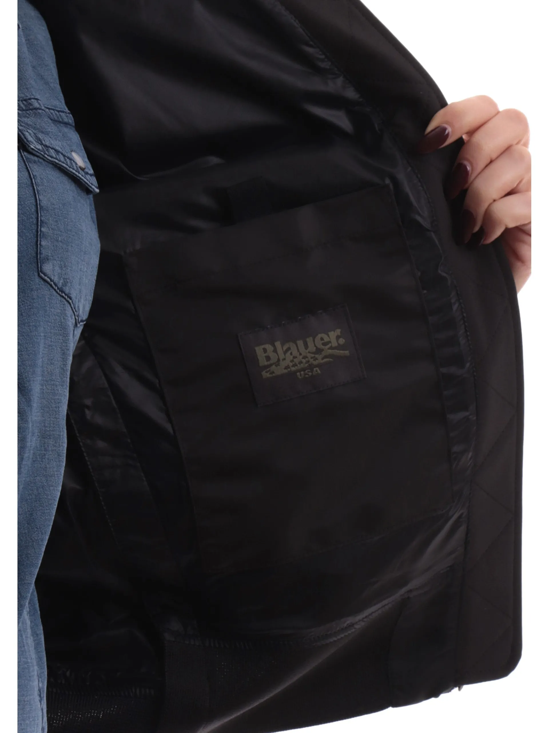 BLAUER Giubbini*Giacca nera Laurie da donna tessuto tecnico C01221007108