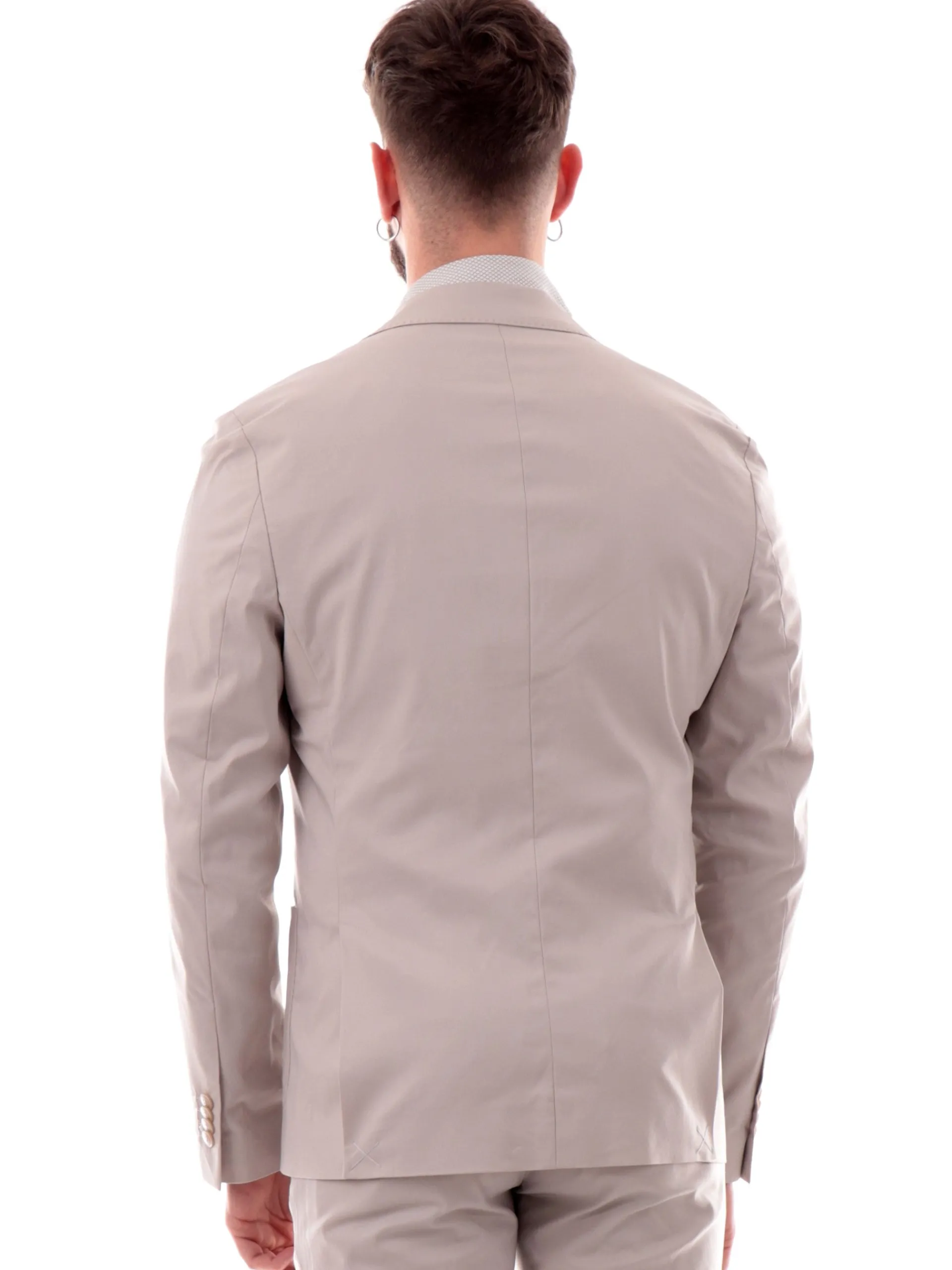 YES ZEE Giacche*Giacca cerimonia grigia da uomo con rever G518KD00