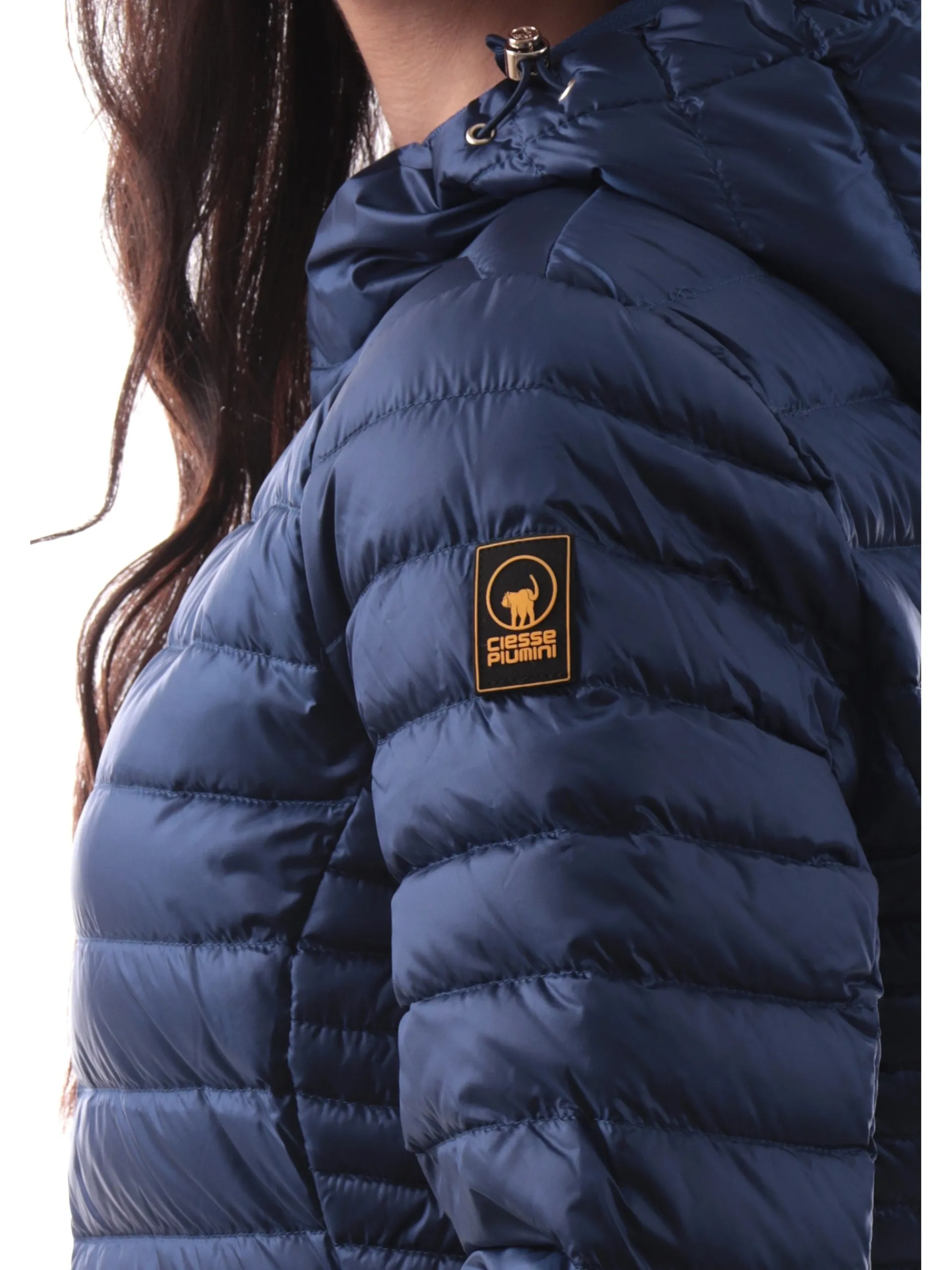 CIESSE Giubbini*Giacca Piumini blu da donna cento grammi con cappuccio WJ00178N1C10D 334