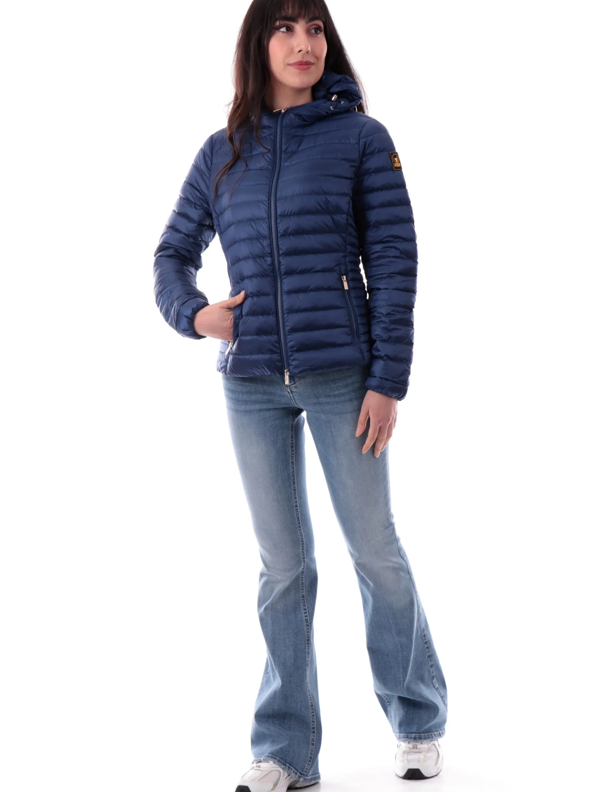 CIESSE Giubbini*Giacca Piumini blu da donna cento grammi con cappuccio WJ00178N1C10D 334