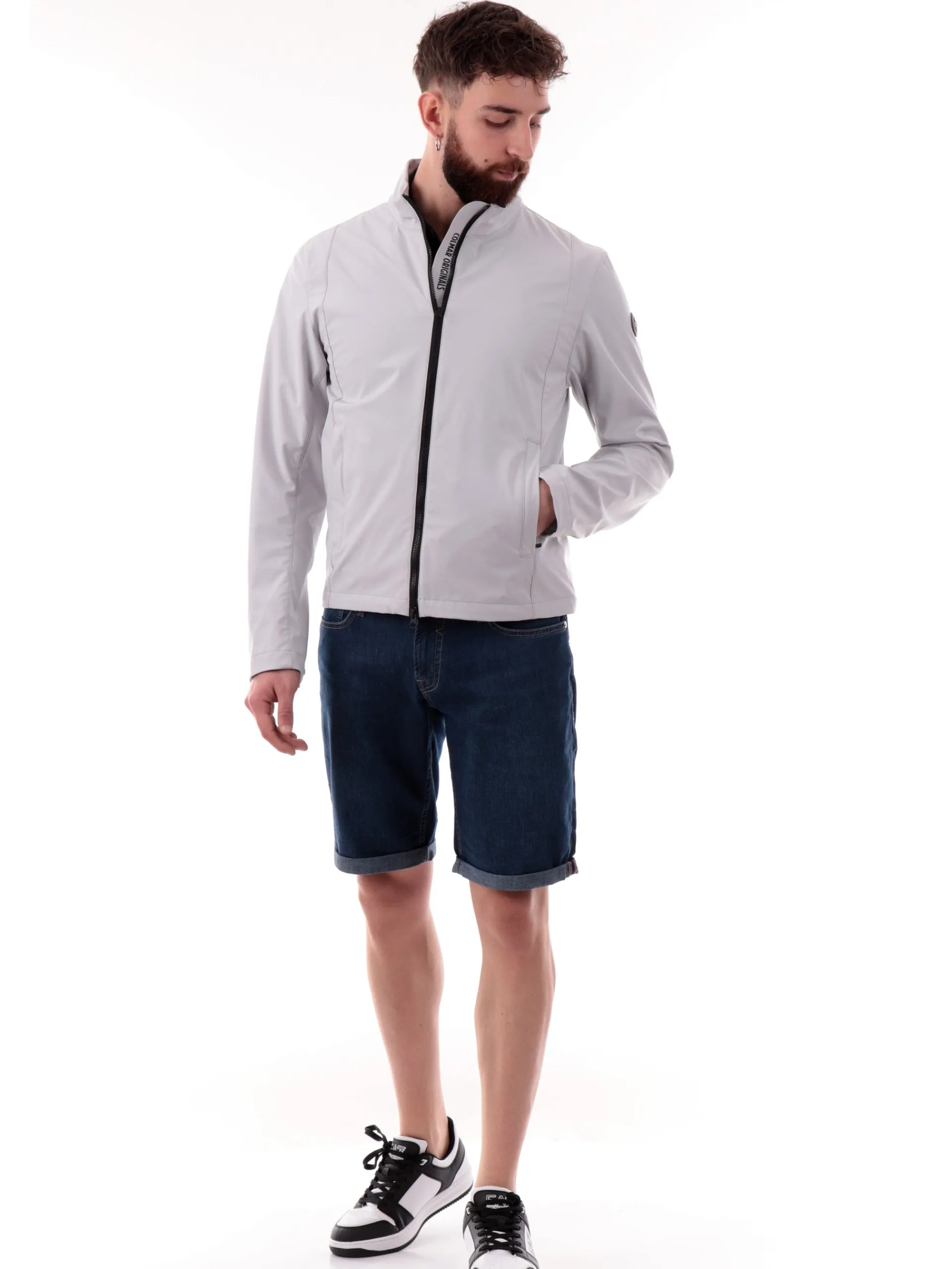 COLMAR Giubbini*Giacca grigia tecnica da uomo full zip 18166WV