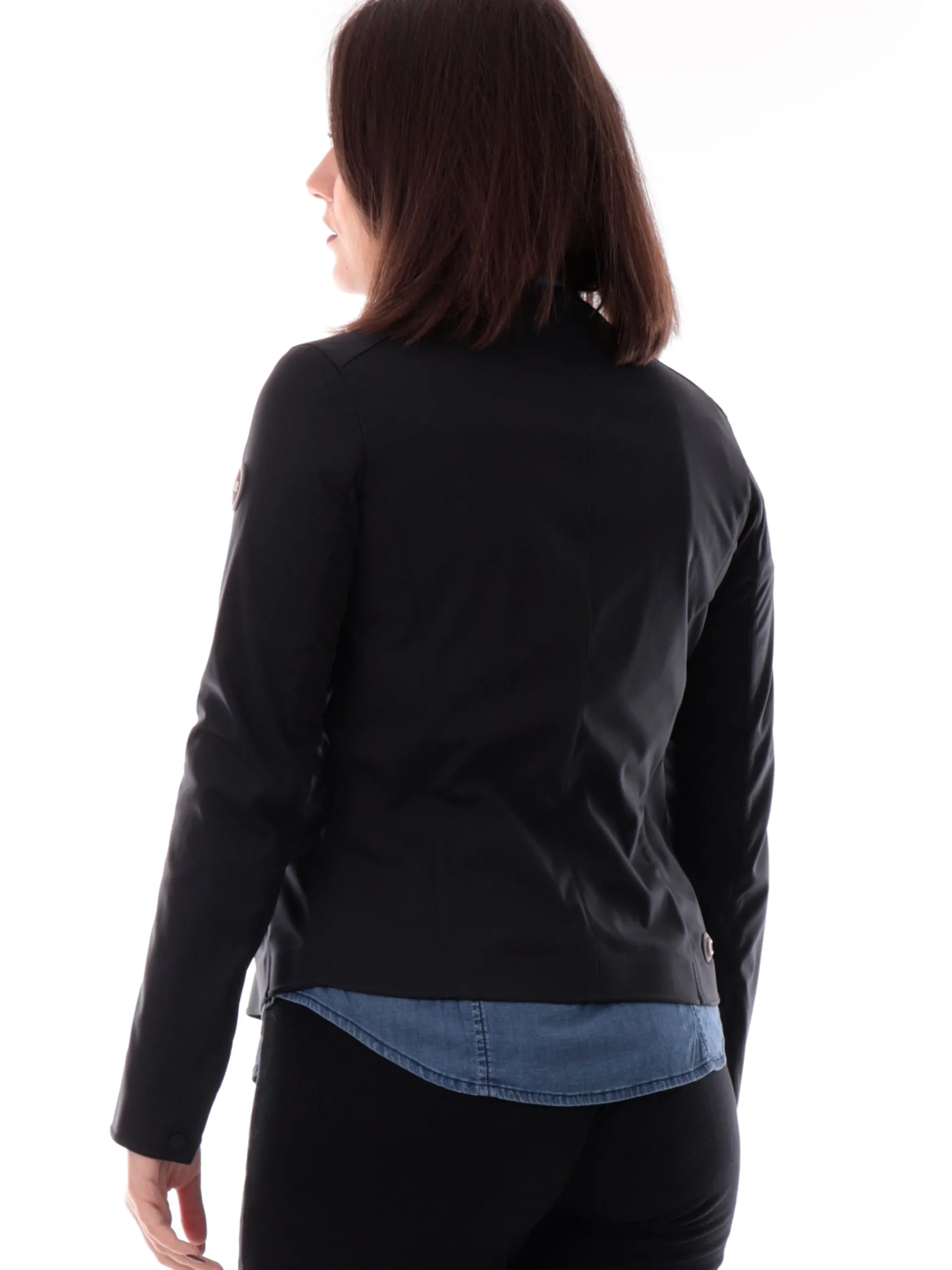 COLMAR Giubbini*Giacca nera da donna tessuto tecnico full zip 1902R6ZB