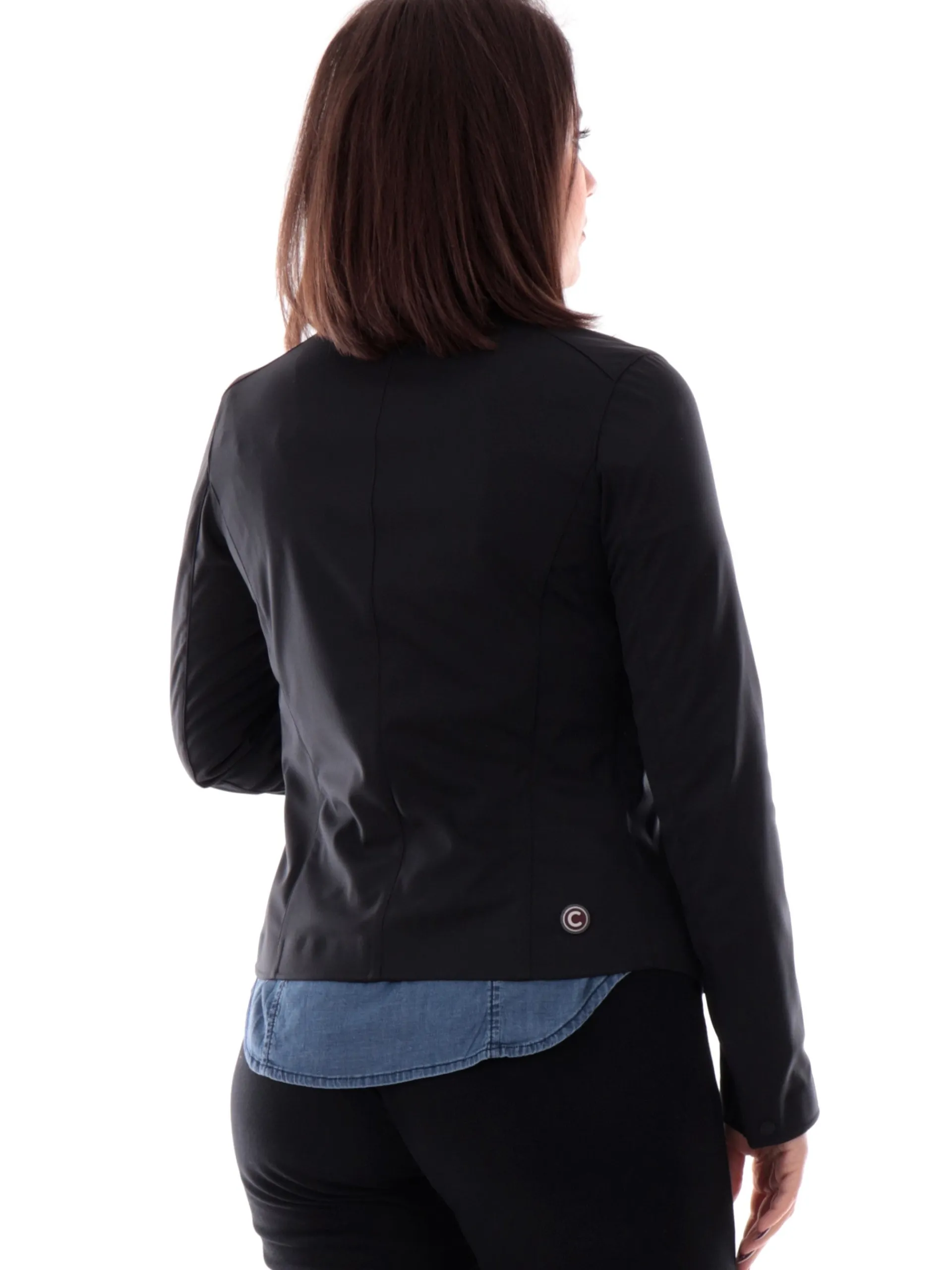 COLMAR Giubbini*Giacca nera da donna tessuto tecnico full zip 1902R6ZB