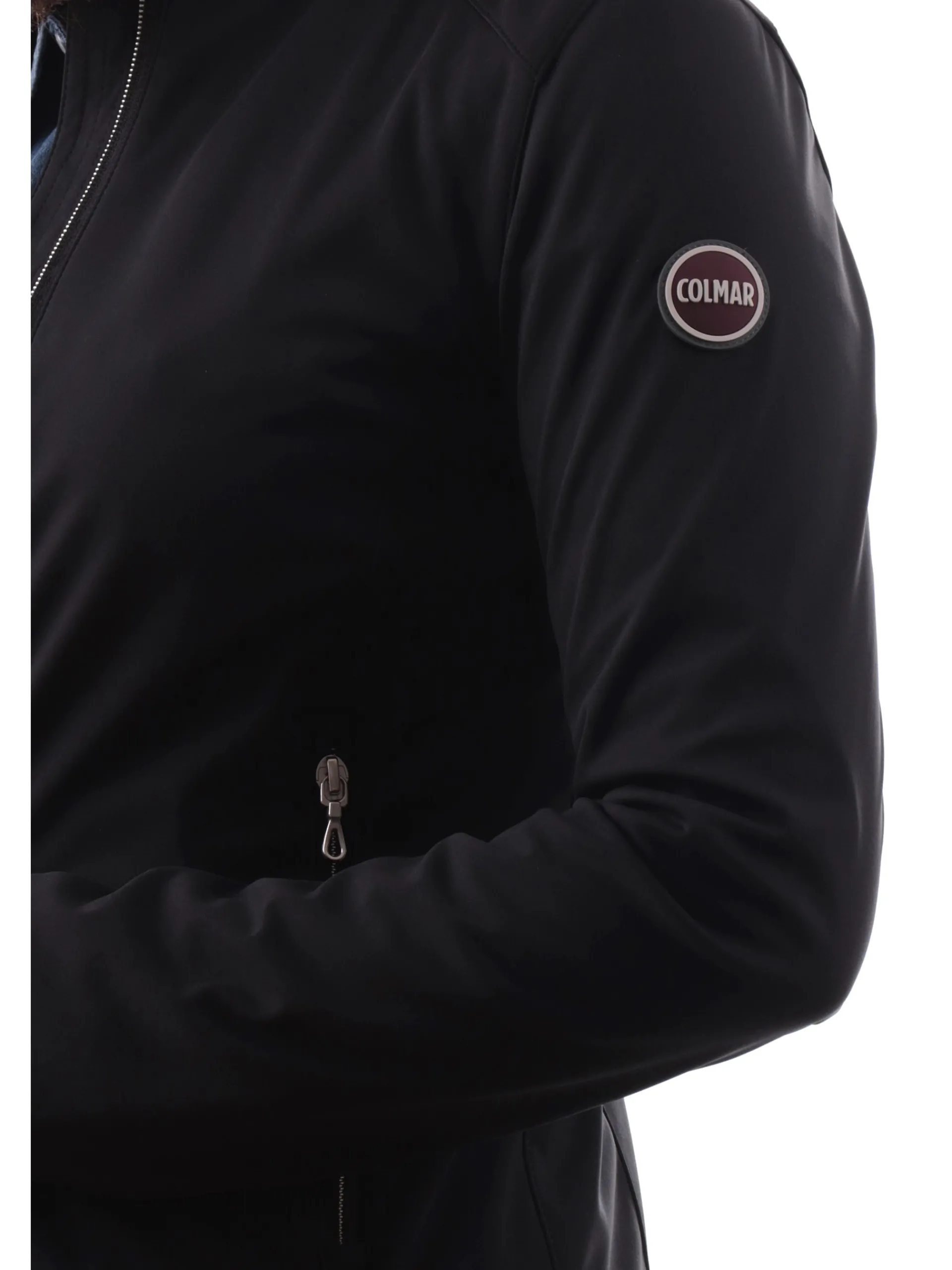 COLMAR Giubbini*Giacca nera da donna tessuto tecnico full zip 1902R6ZB