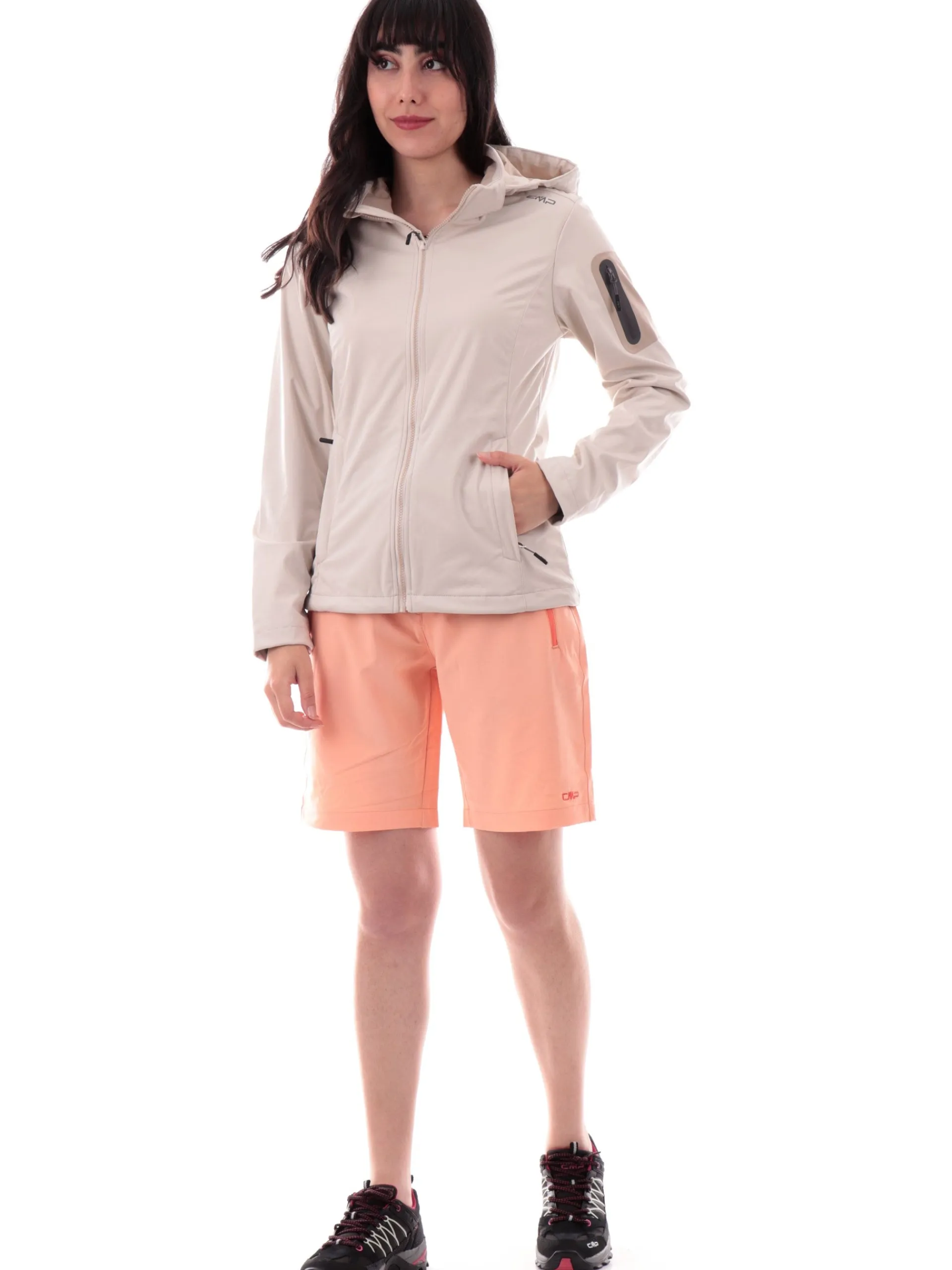 CMP Giubbini|Giubbini*Giacca da trekking grigia da donna tessuto tecnico 39A5016