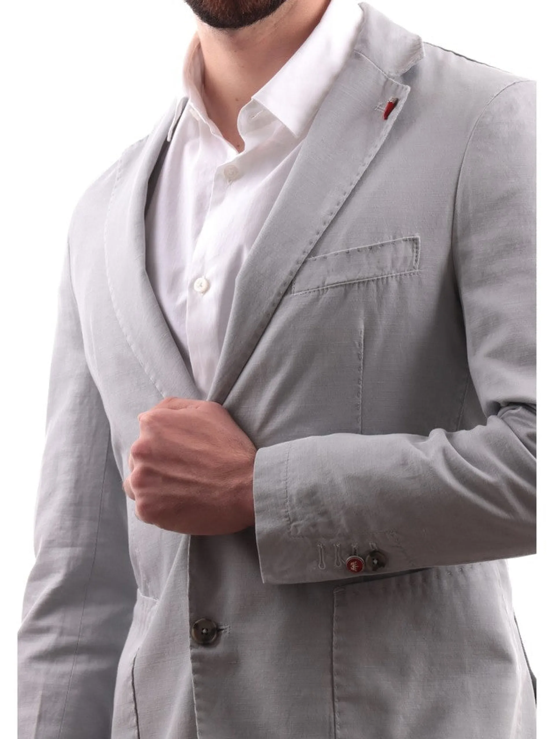MULISH Giacche*Giacca elegante uomo grigio perla BOLR7200
