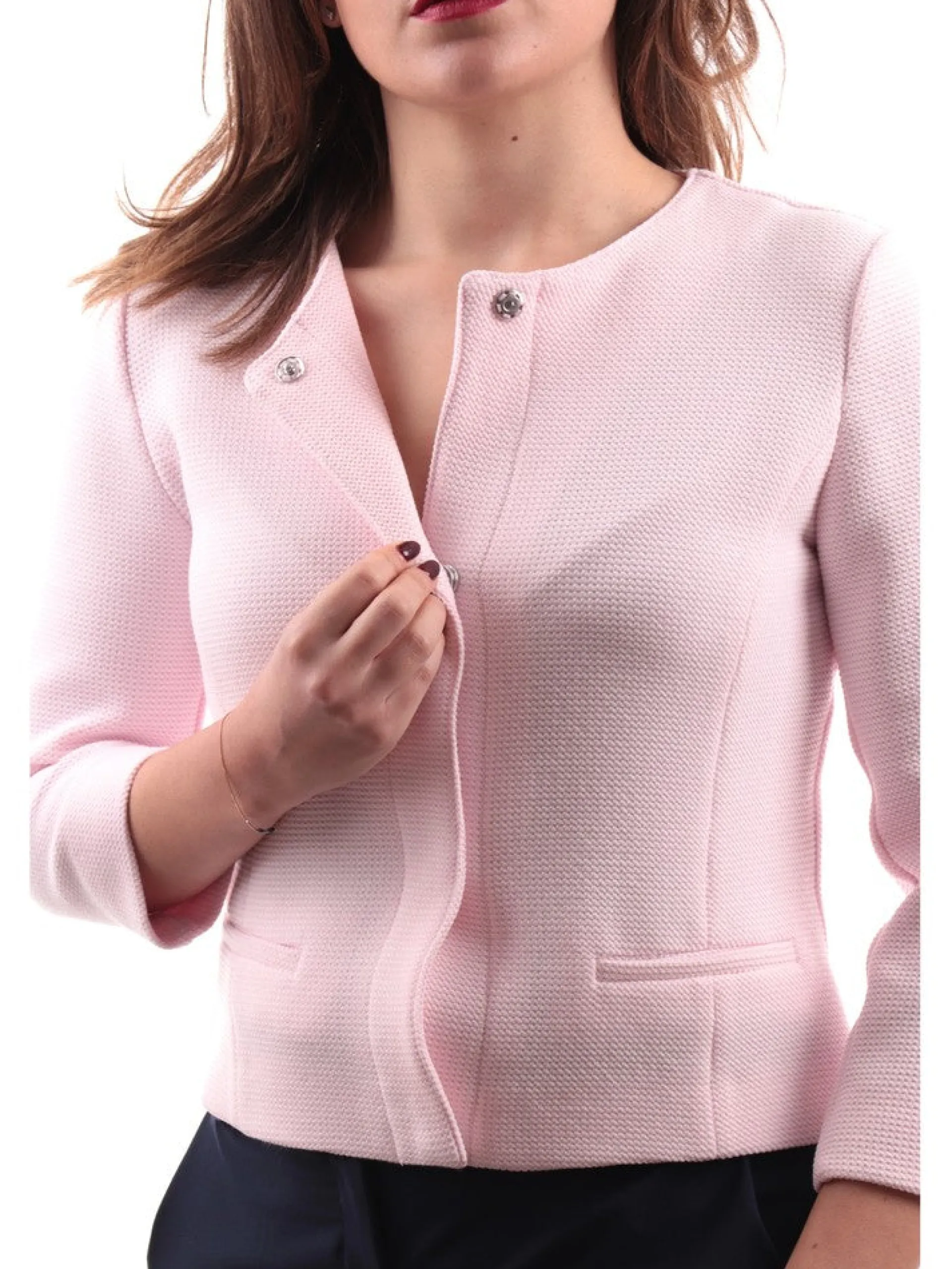 EMME MARELLA Giacche*Giacca rosa da donna Nido d'Ape Cuscus 24150410412