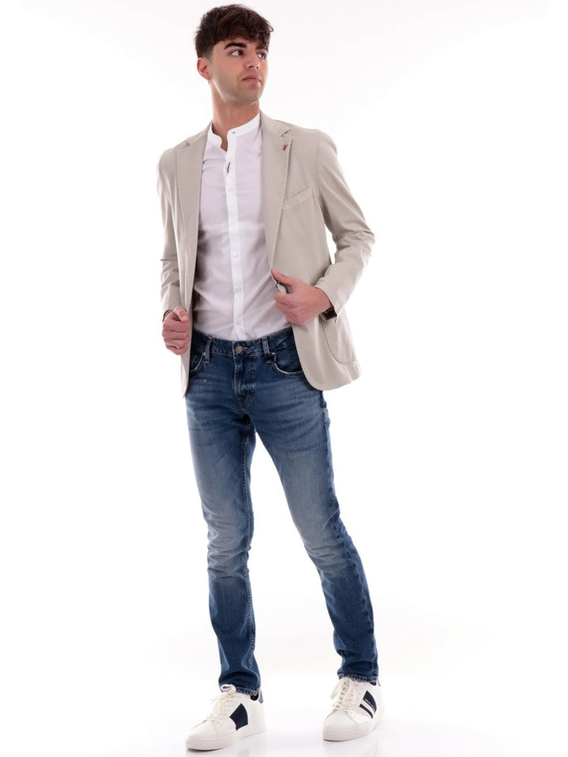 MULISH Giacche*Giacca beige da uomo Cotone JUVR7002