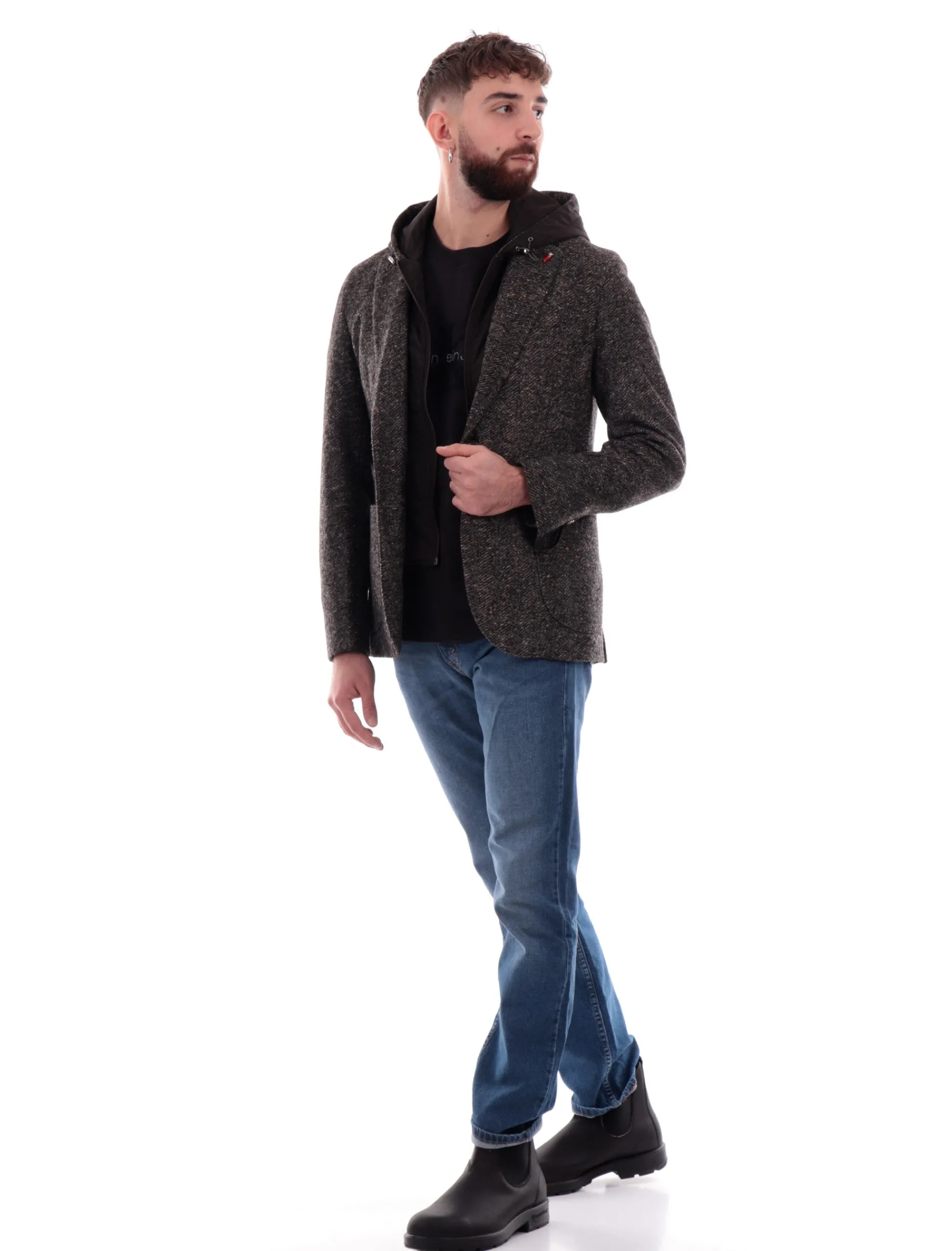 MULISH Giacche*Giacca marrone da uomo con gilet interno removibile MORFEUSGKS992