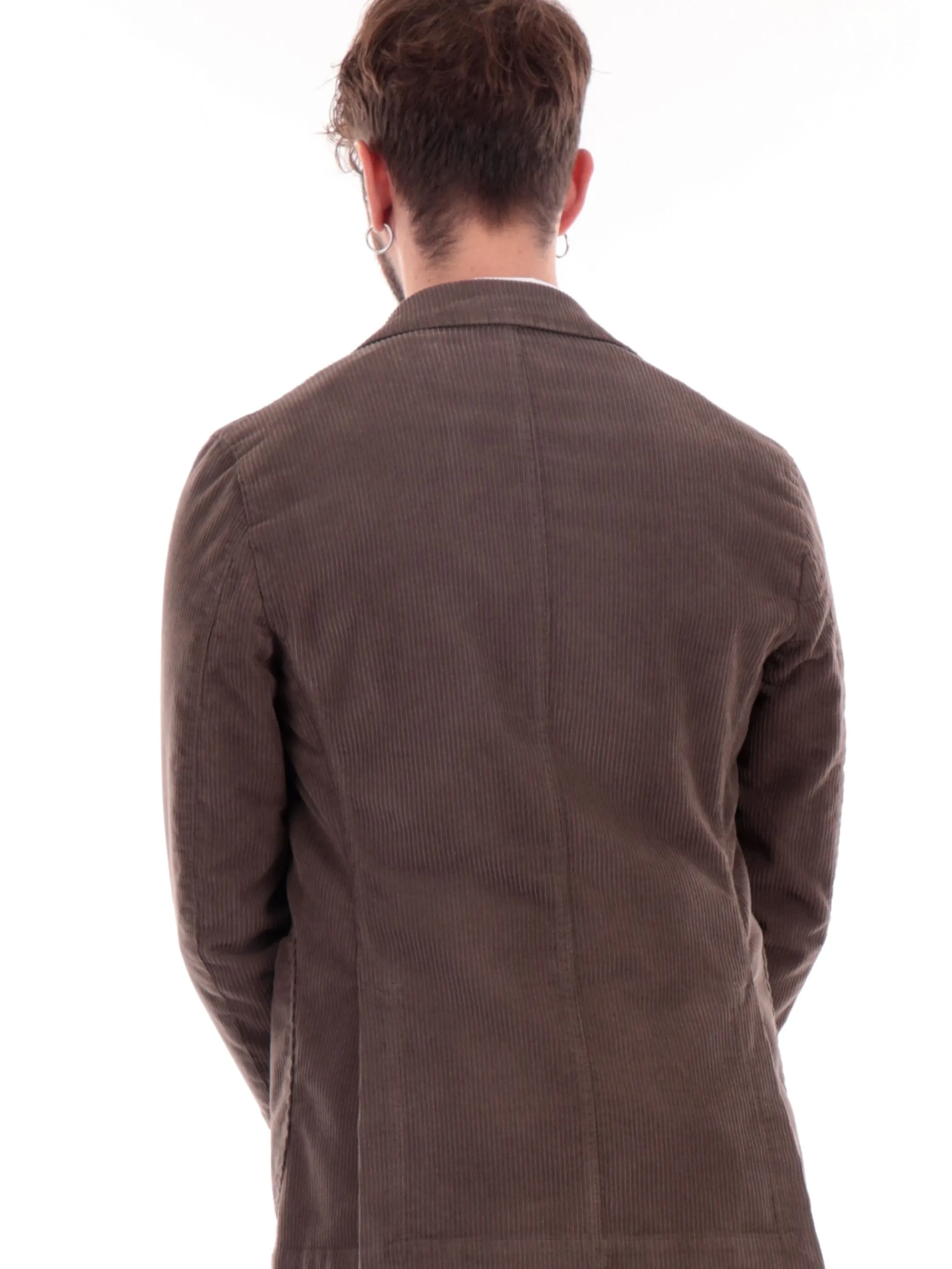 MULISH Giacche*Giacca marrone da uomo velluto DEMETRAR7002
