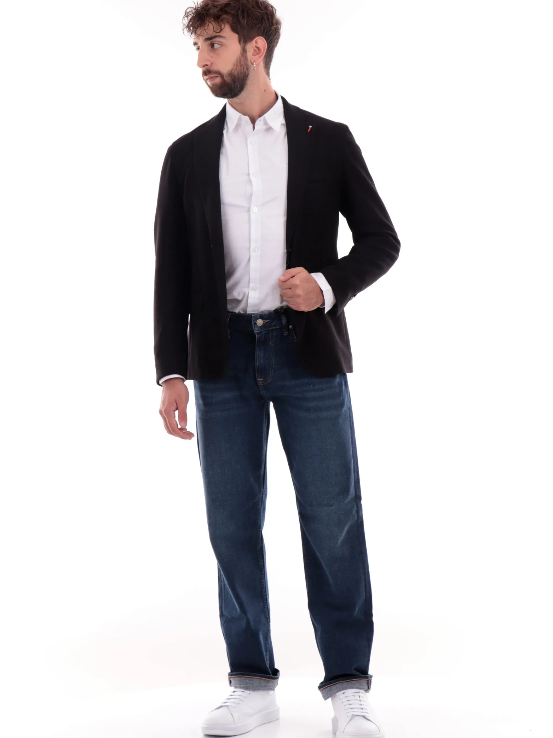 MULISH Giacche*Giacca nera da uomo jersey ADEGKS990
