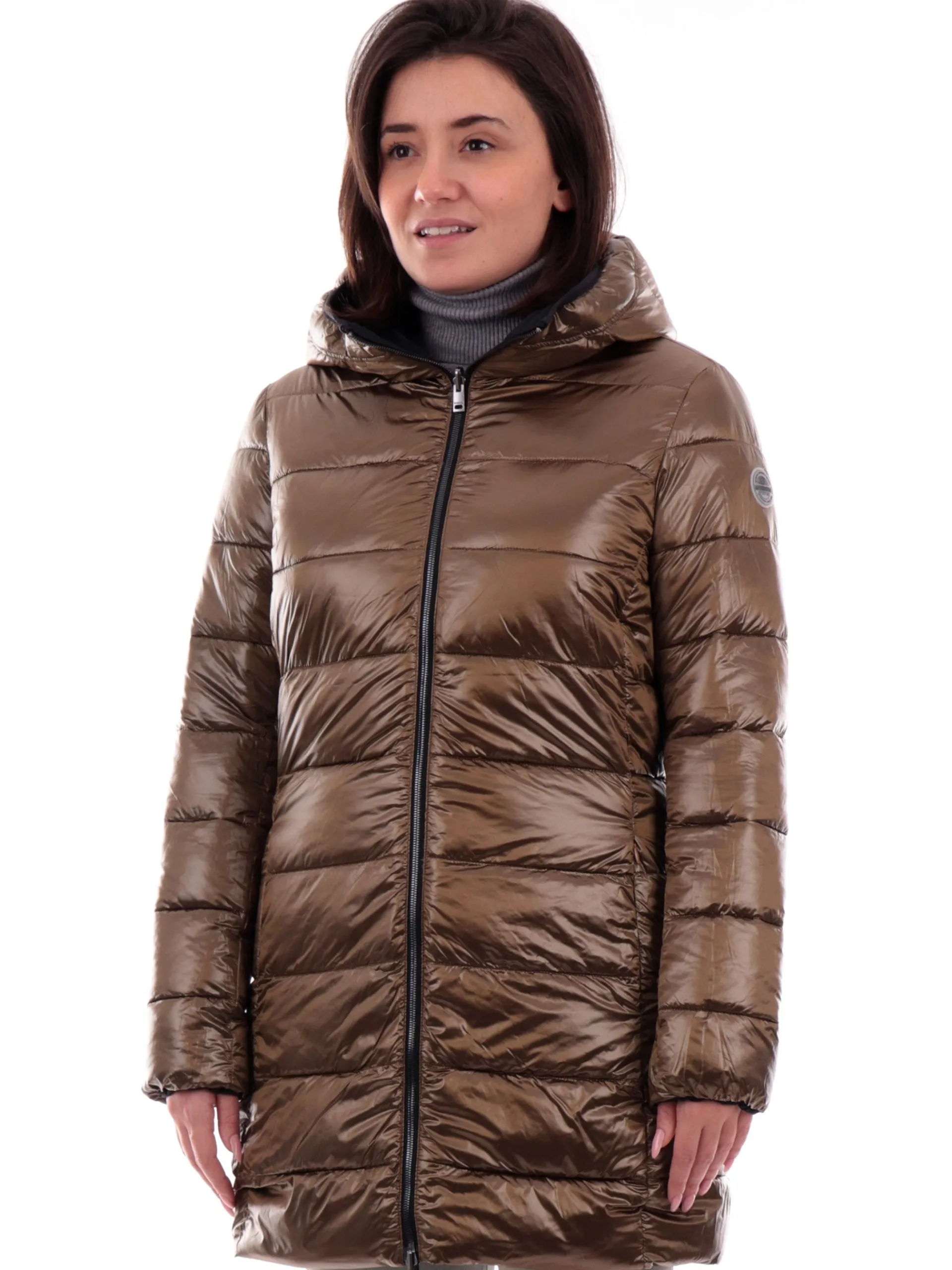MUSEUM Giubbini*Giacca Daisy reversibile nera e oro da donna JA10NY890
