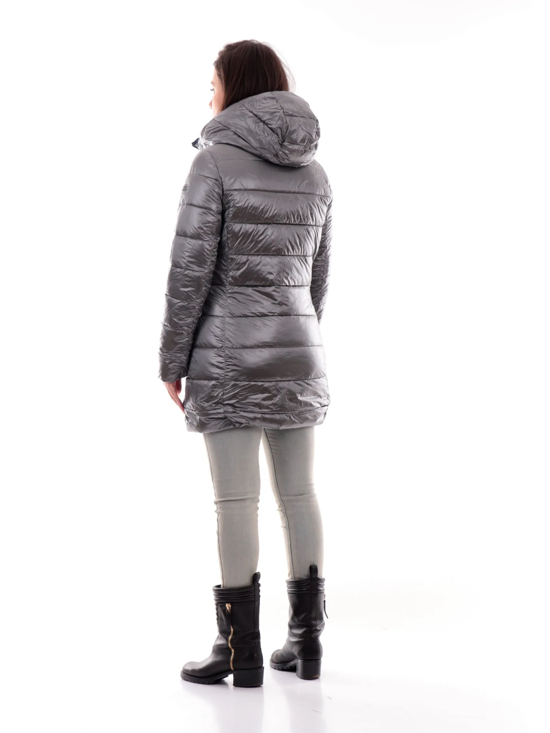MUSEUM Giubbini*Giacca Daisy reversibile blu e argento da donna JA10NY890