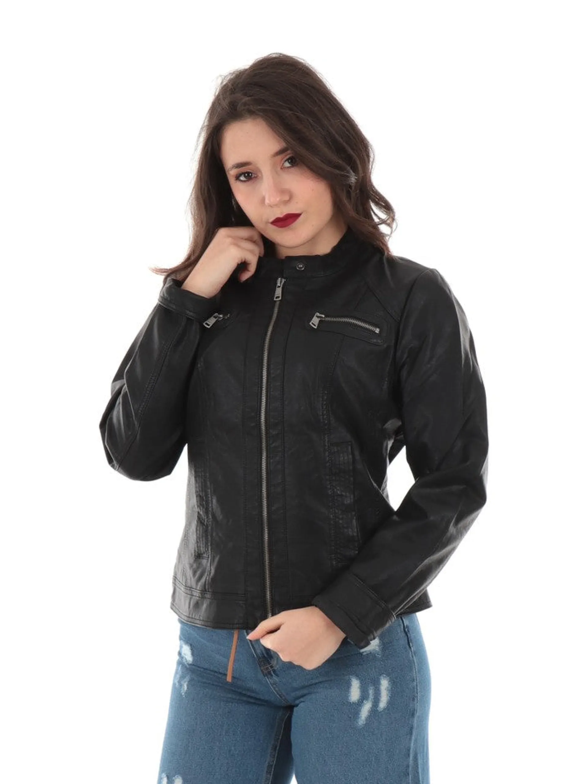 ONLY Giubbini*Giacca nera da donna Biker Bandit 15081400