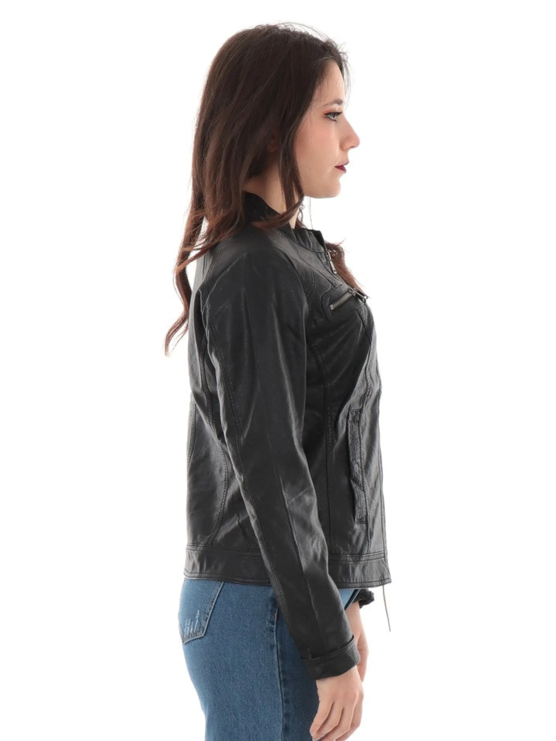 ONLY Giubbini*Giacca nera da donna Biker Bandit 15081400