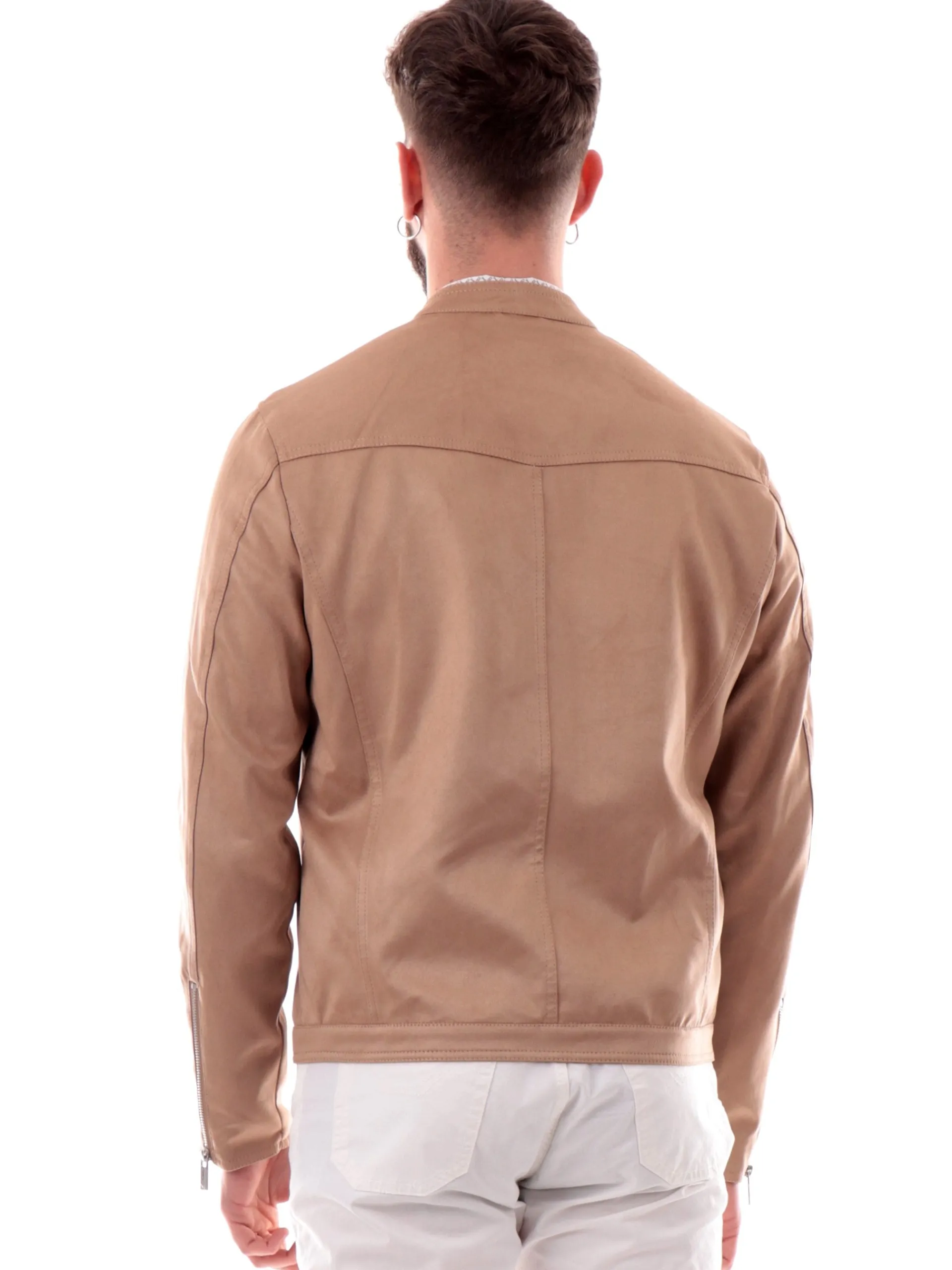 MARKUP Giubbini*Giacca pelle daino Mark Up beige da uomo eco MK894030