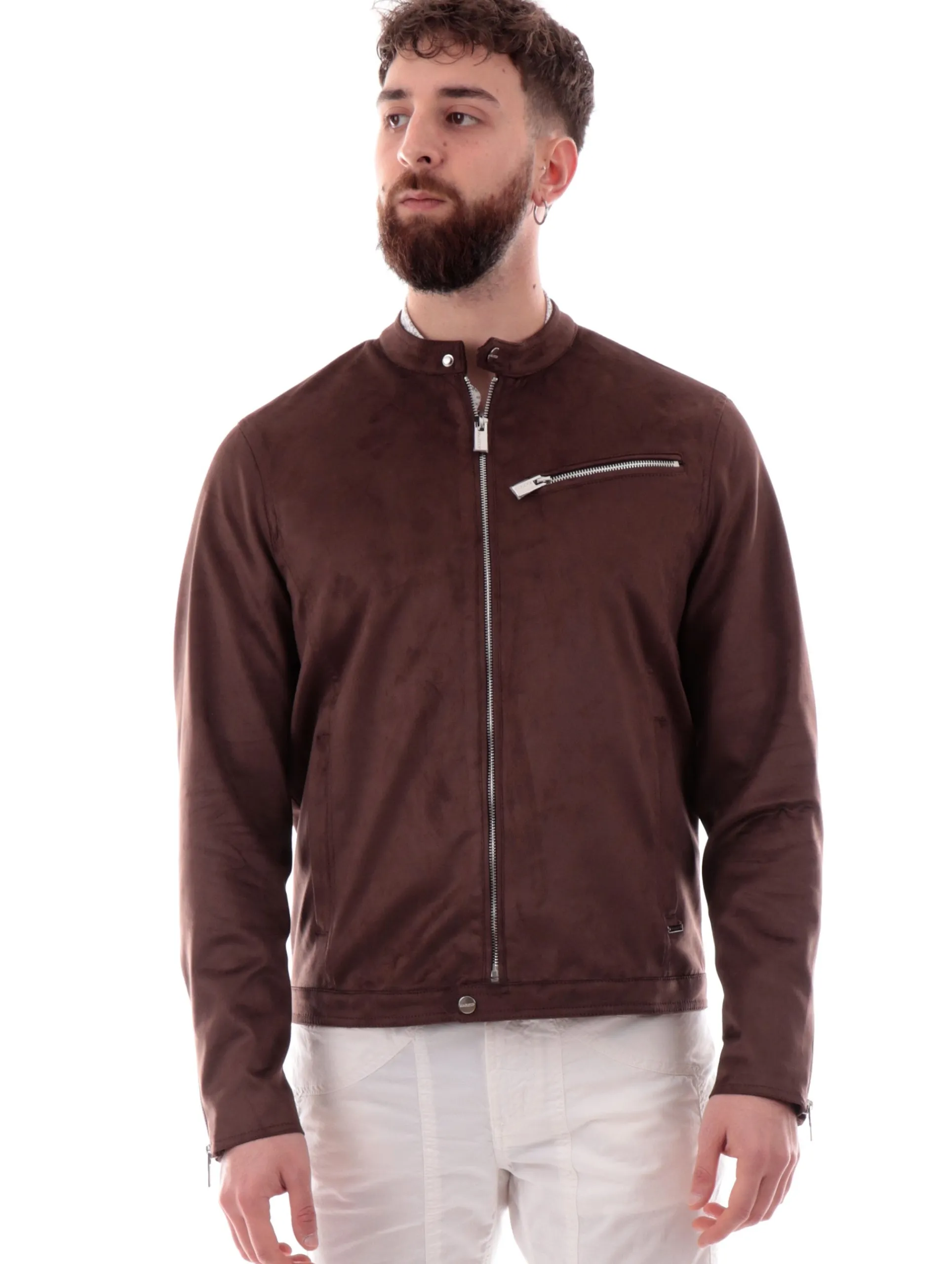 MARKUP Giubbini*Giacca pelle daino Mark Up marrone da uomo eco MK894030