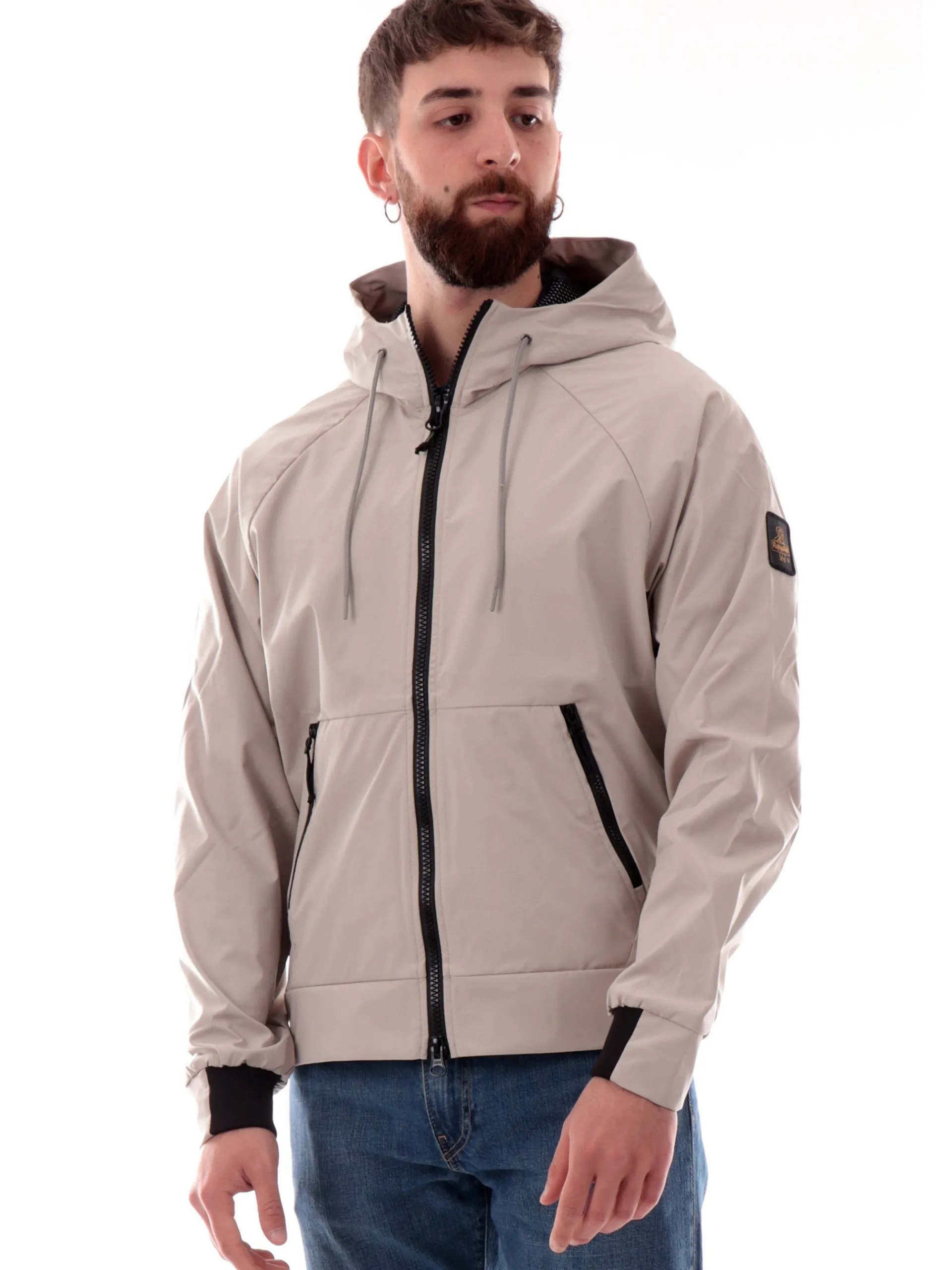 REFRIGIWEAR Giubbini*Giacca tessuto tecnico beige da uomo Speed G05718 A00081