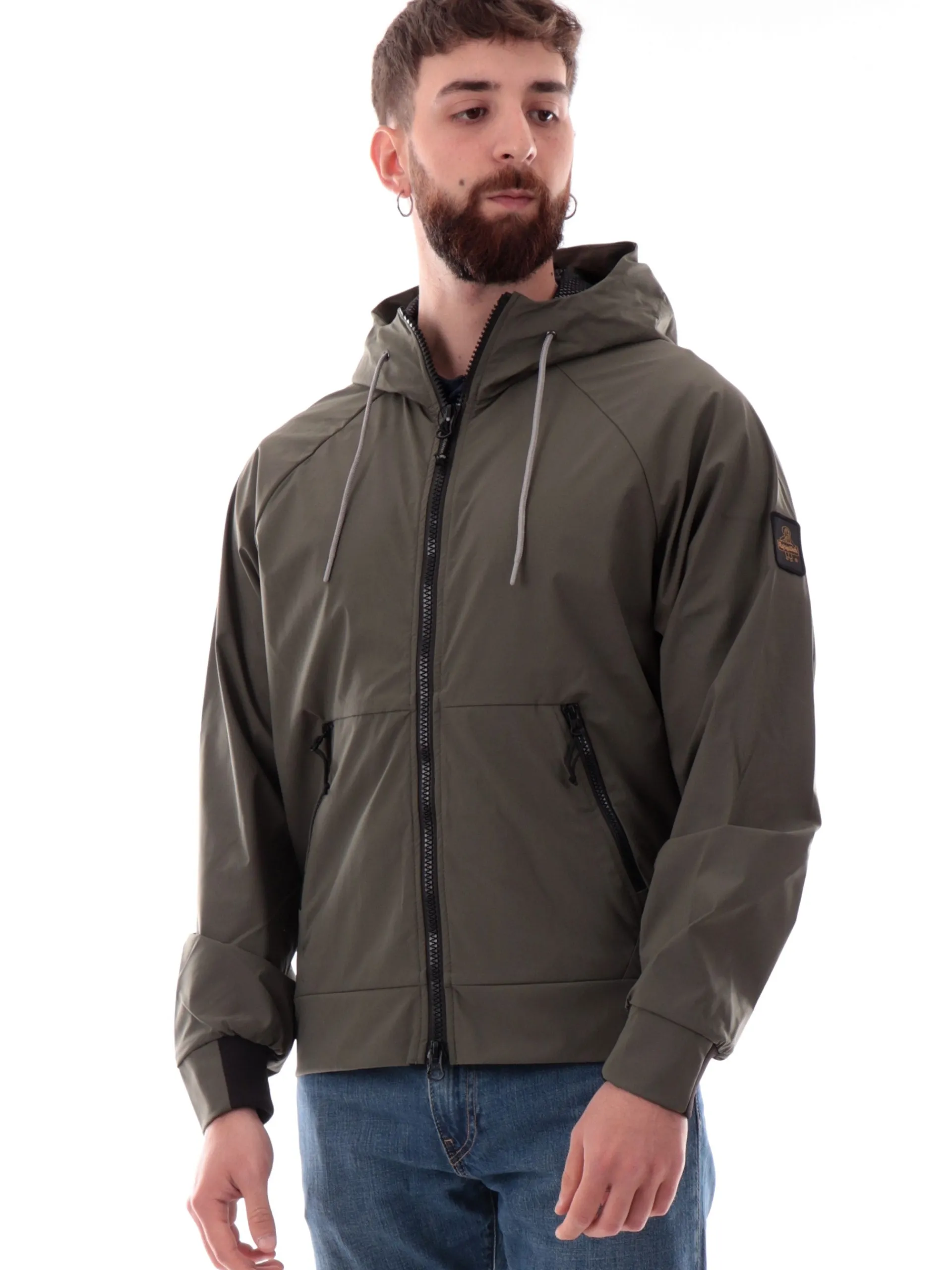 REFRIGIWEAR Giubbini*Giacca tessuto tecnico verde militare da uomo Speed G05718